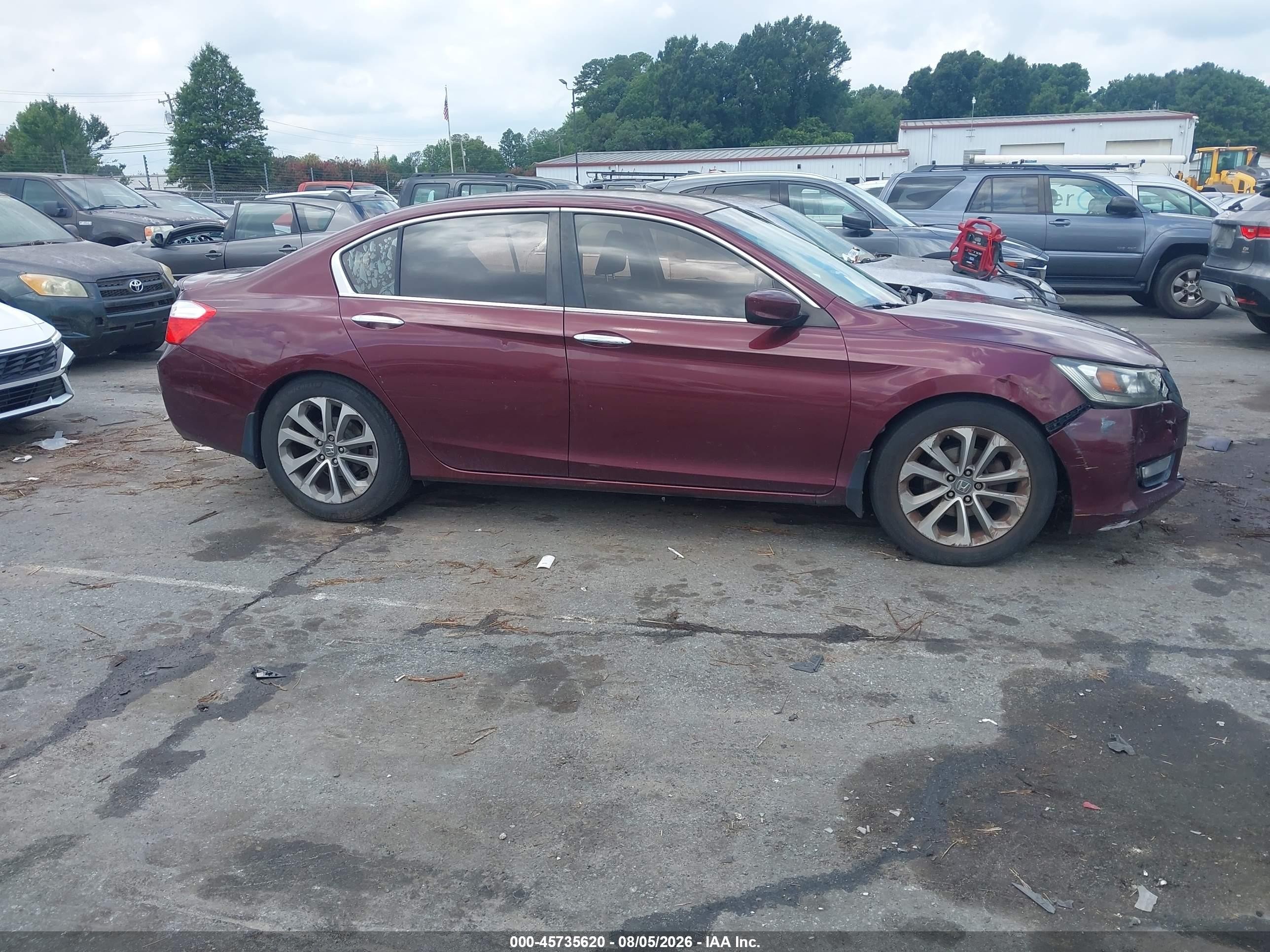 2013 Honda Accord Sport Burgundy vin: 1HGCR2F58DA009127