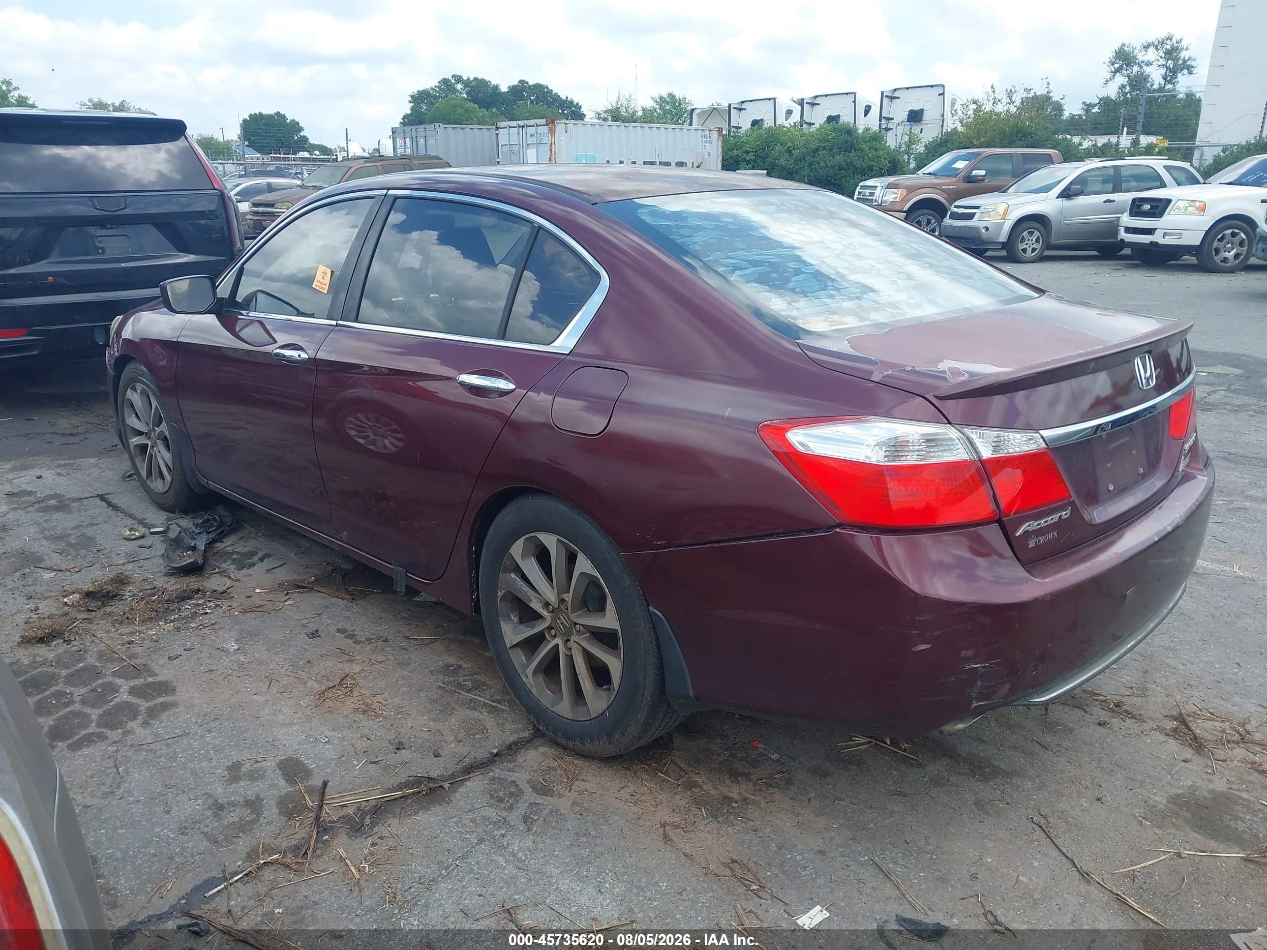 2013 Honda Accord Sport Burgundy vin: 1HGCR2F58DA009127