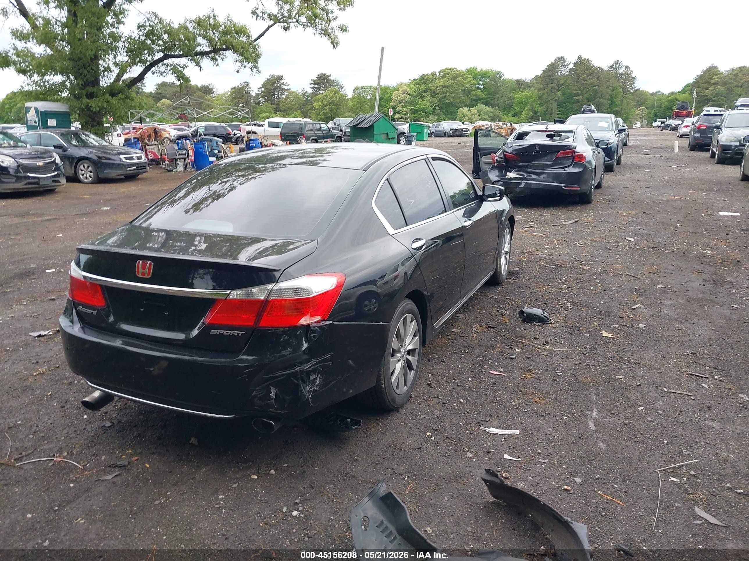 2013 Honda Accord Sport Черный vin: 1HGCR2F58DA042242