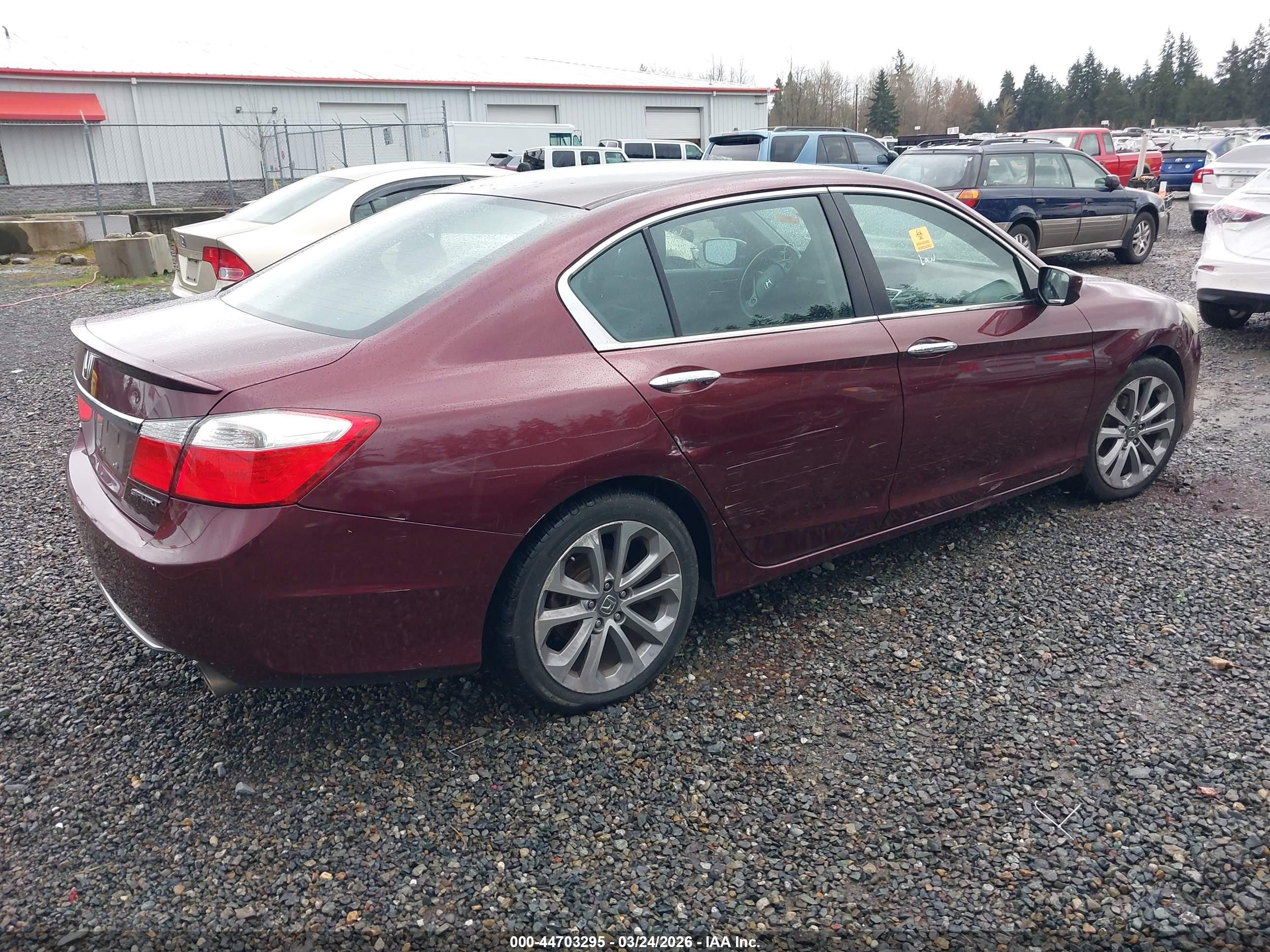 2013 Honda Accord Sport Burgundy vin: 1HGCR2F58DA043293