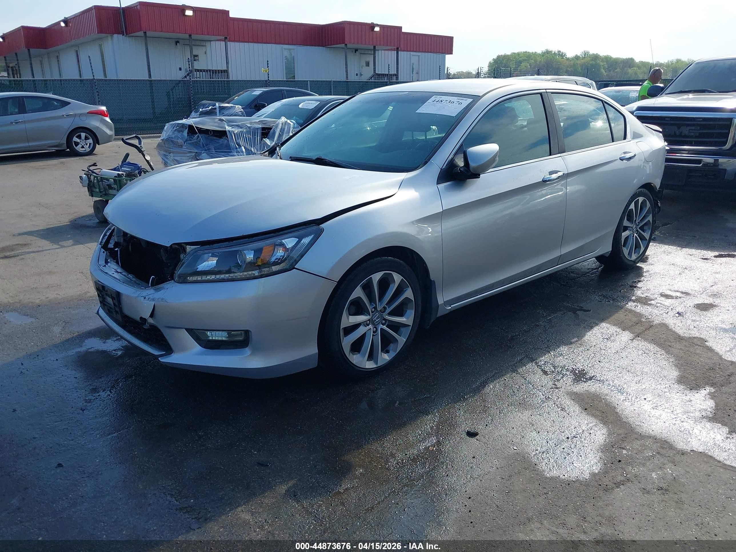 2013 Honda Accord Sport Silver vin: 1HGCR2F58DA088458