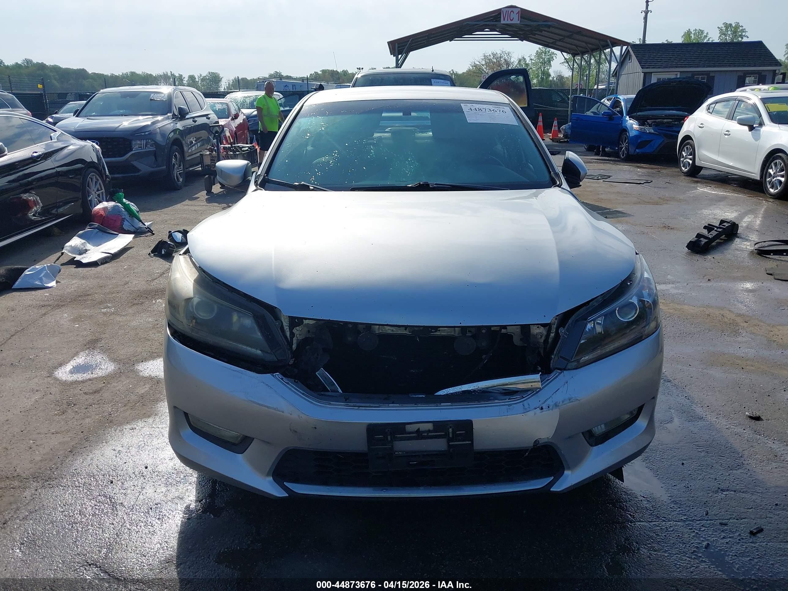 2013 Honda Accord Sport Silver vin: 1HGCR2F58DA088458