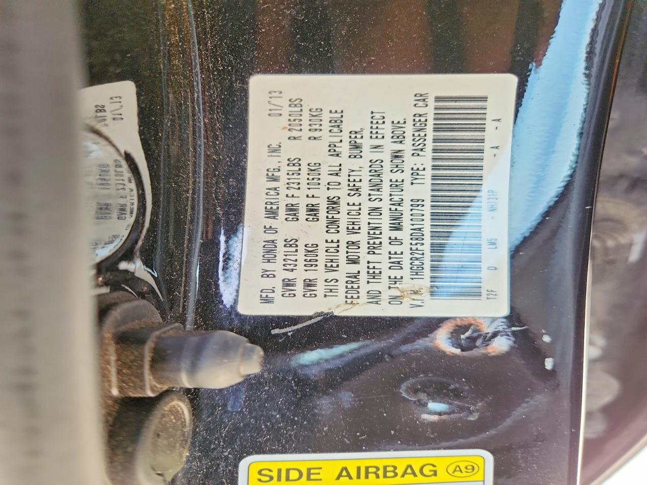 2013 Honda Accord Sport Black vin: 1HGCR2F58DA100799