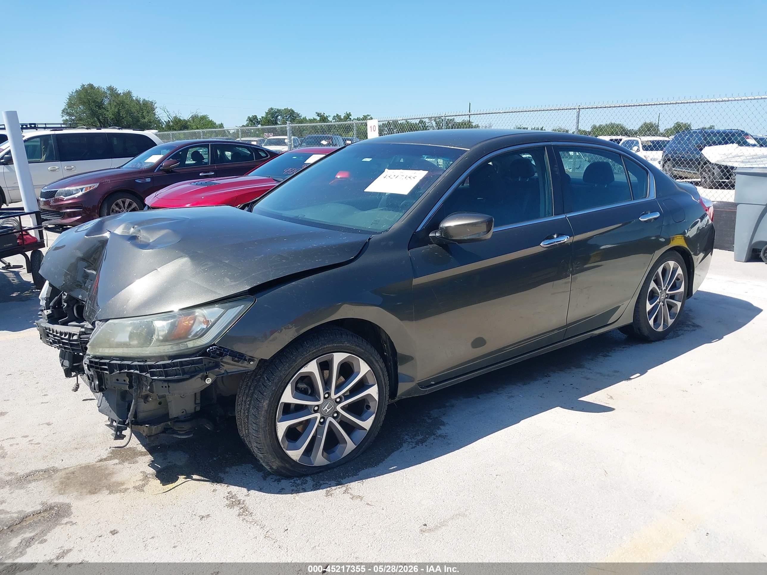 2013 Honda Accord Sport Gray vin: 1HGCR2F58DA124309