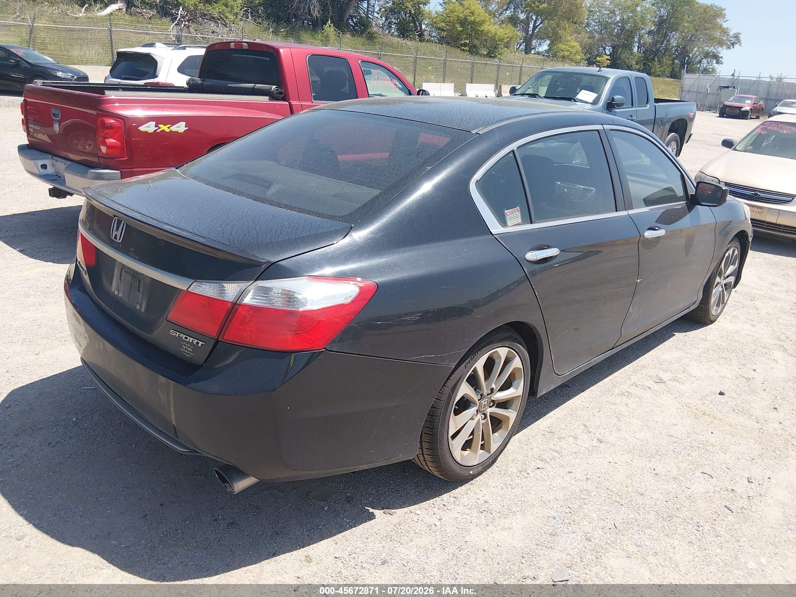 2013 Honda Accord Sport Черный vin: 1HGCR2F58DA149761