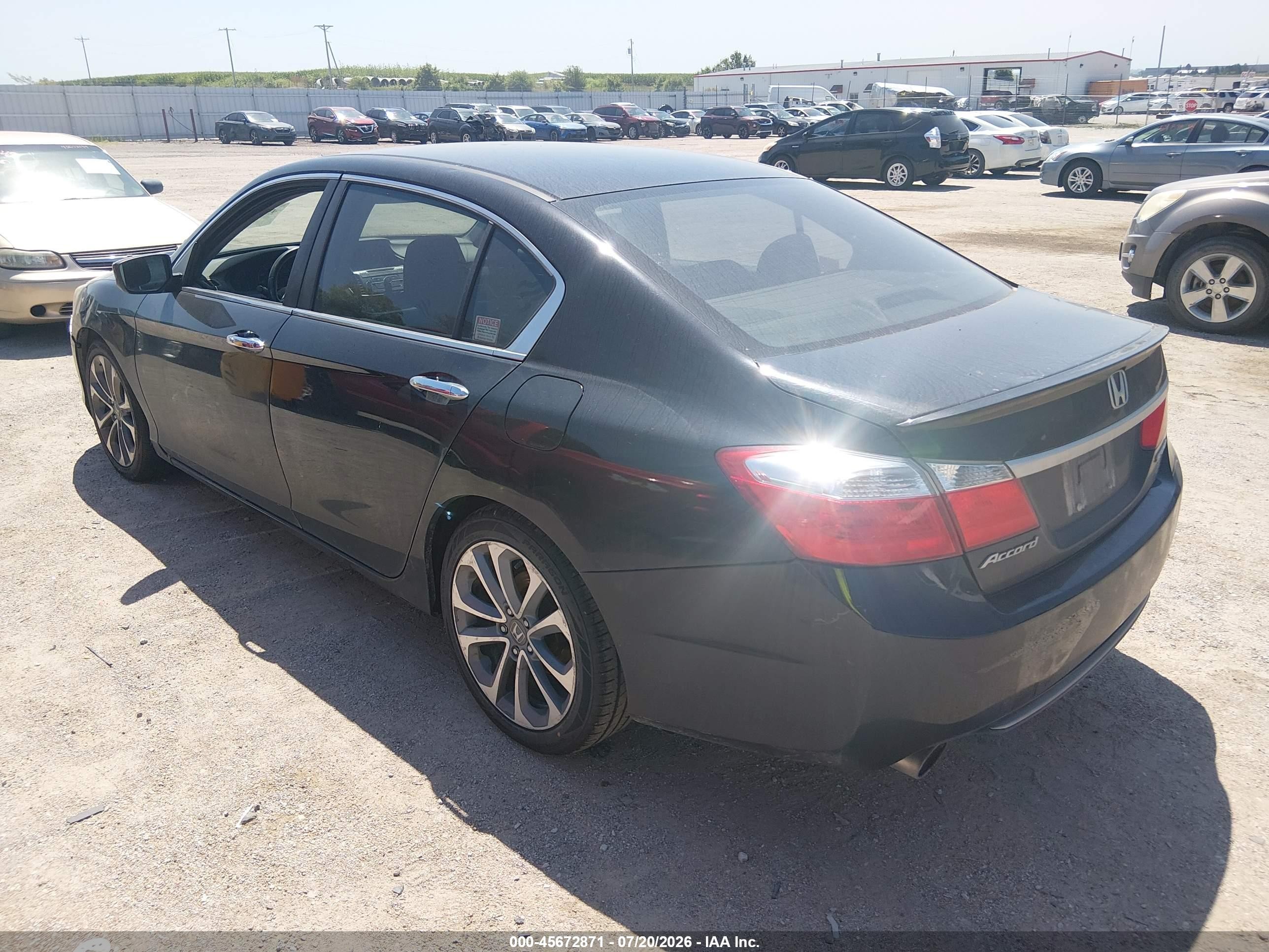 2013 Honda Accord Sport Черный vin: 1HGCR2F58DA149761