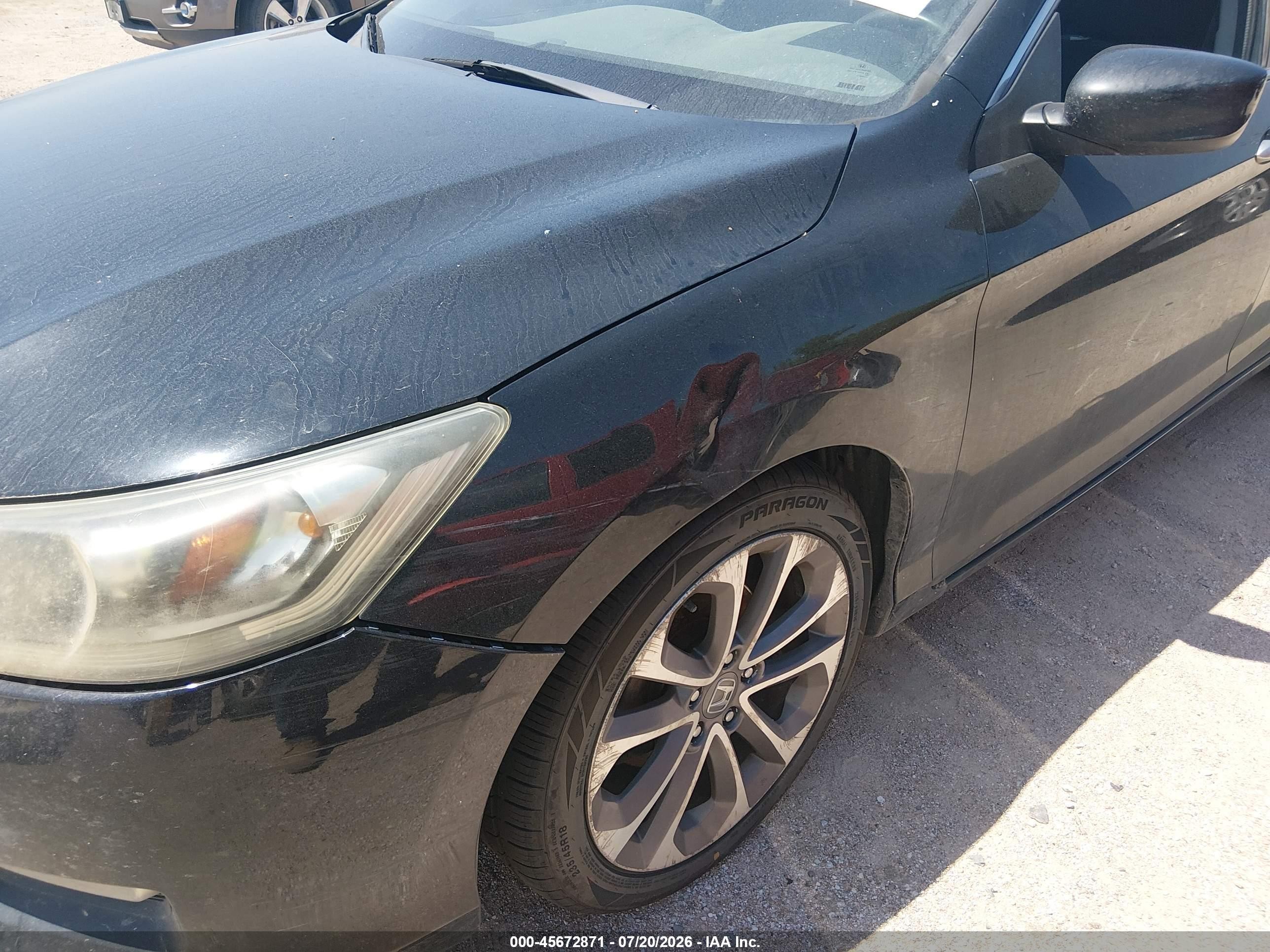 2013 Honda Accord Sport Черный vin: 1HGCR2F58DA149761