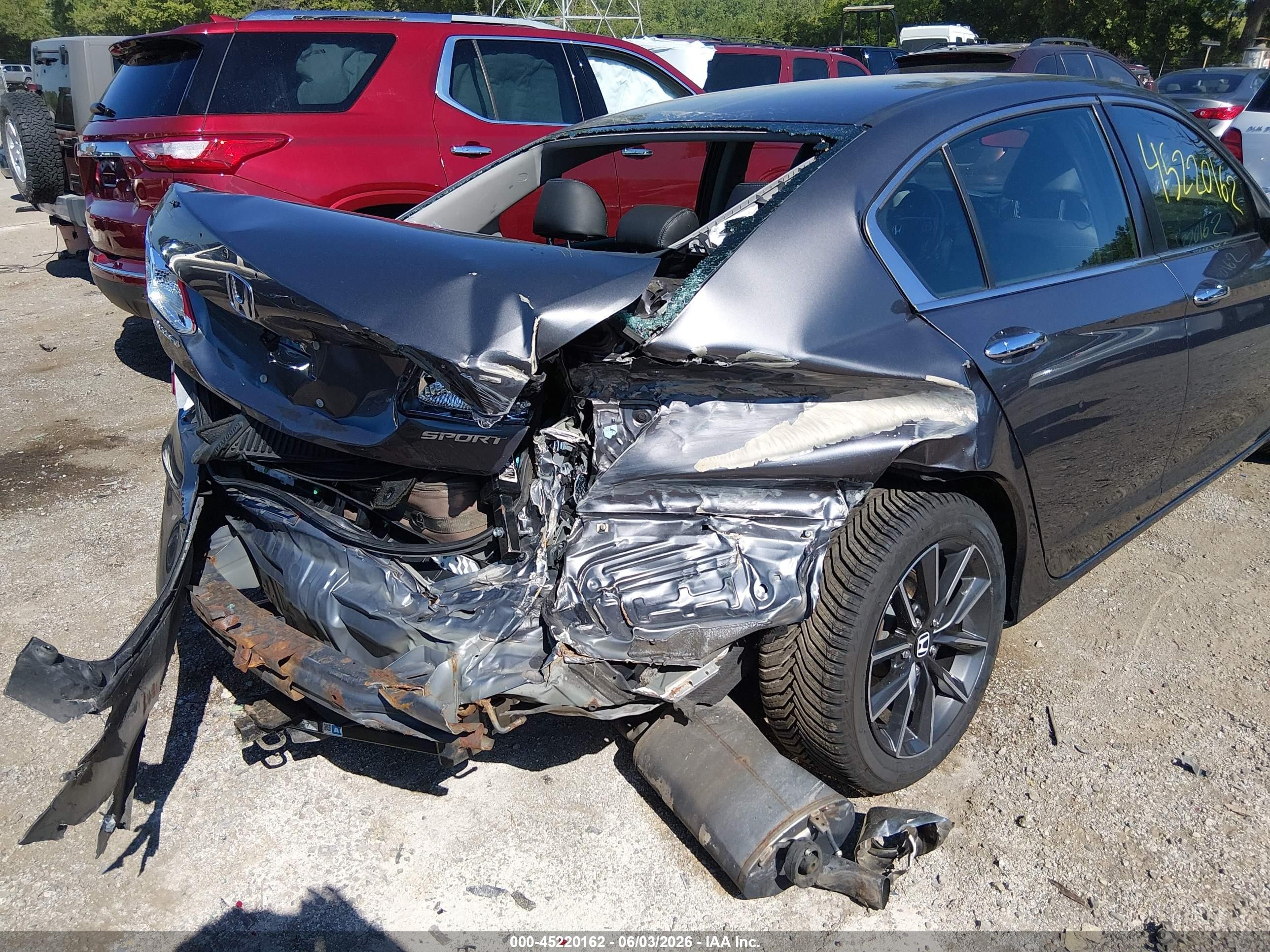 2013 Honda Accord Sport Gray vin: 1HGCR2F58DA161795