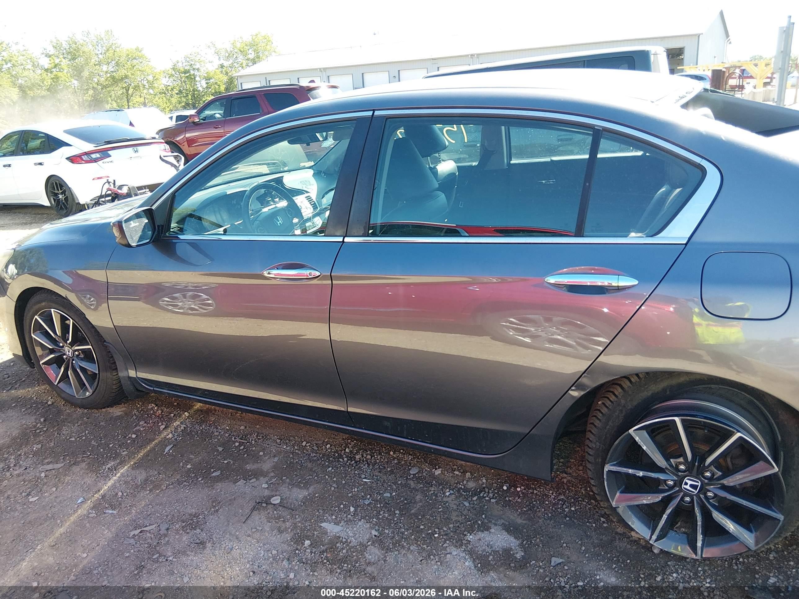 2013 Honda Accord Sport Gray vin: 1HGCR2F58DA161795