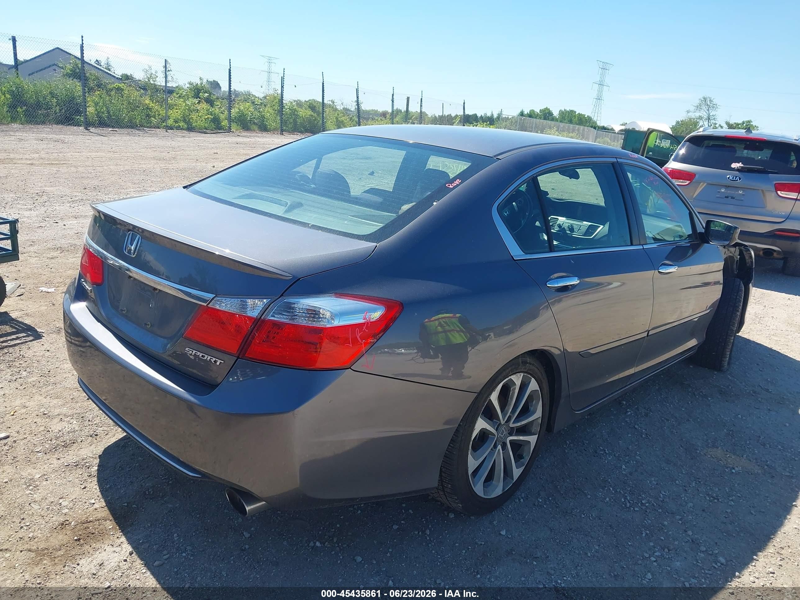 2013 Honda Accord Sport Gray vin: 1HGCR2F58DA224538