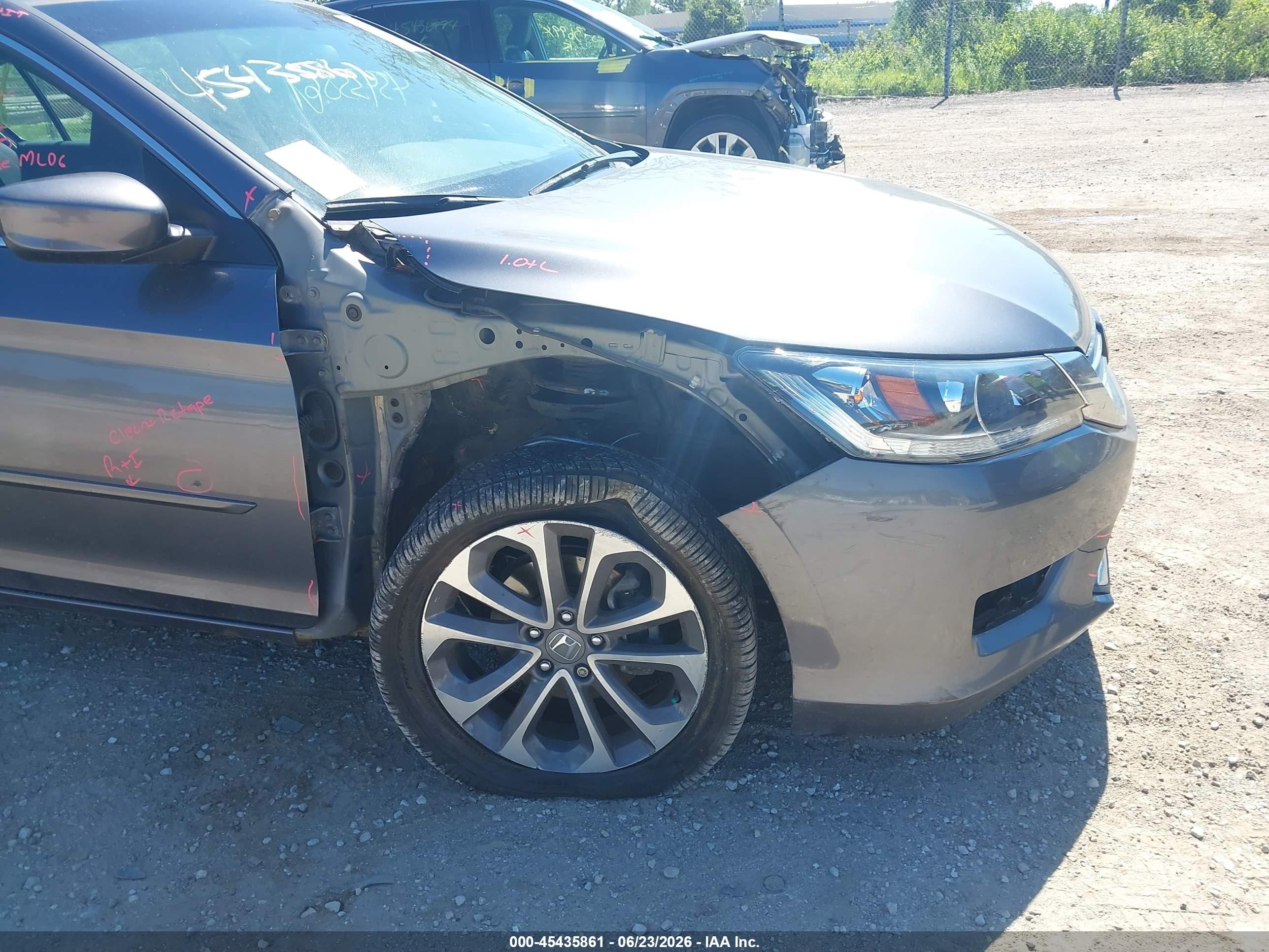 2013 Honda Accord Sport Gray vin: 1HGCR2F58DA224538