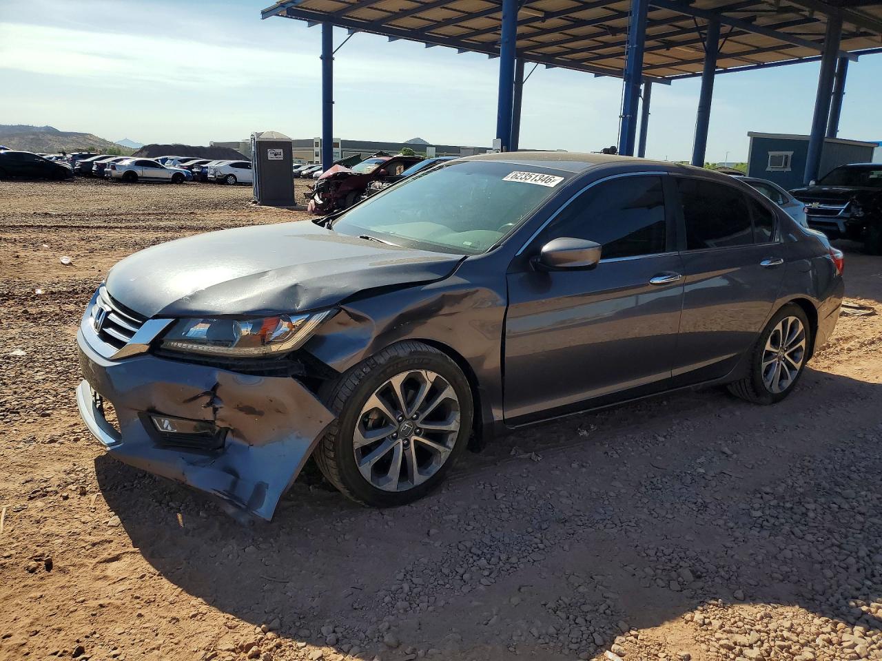 2013 Honda Accord Sport Gray vin: 1HGCR2F58DA268622