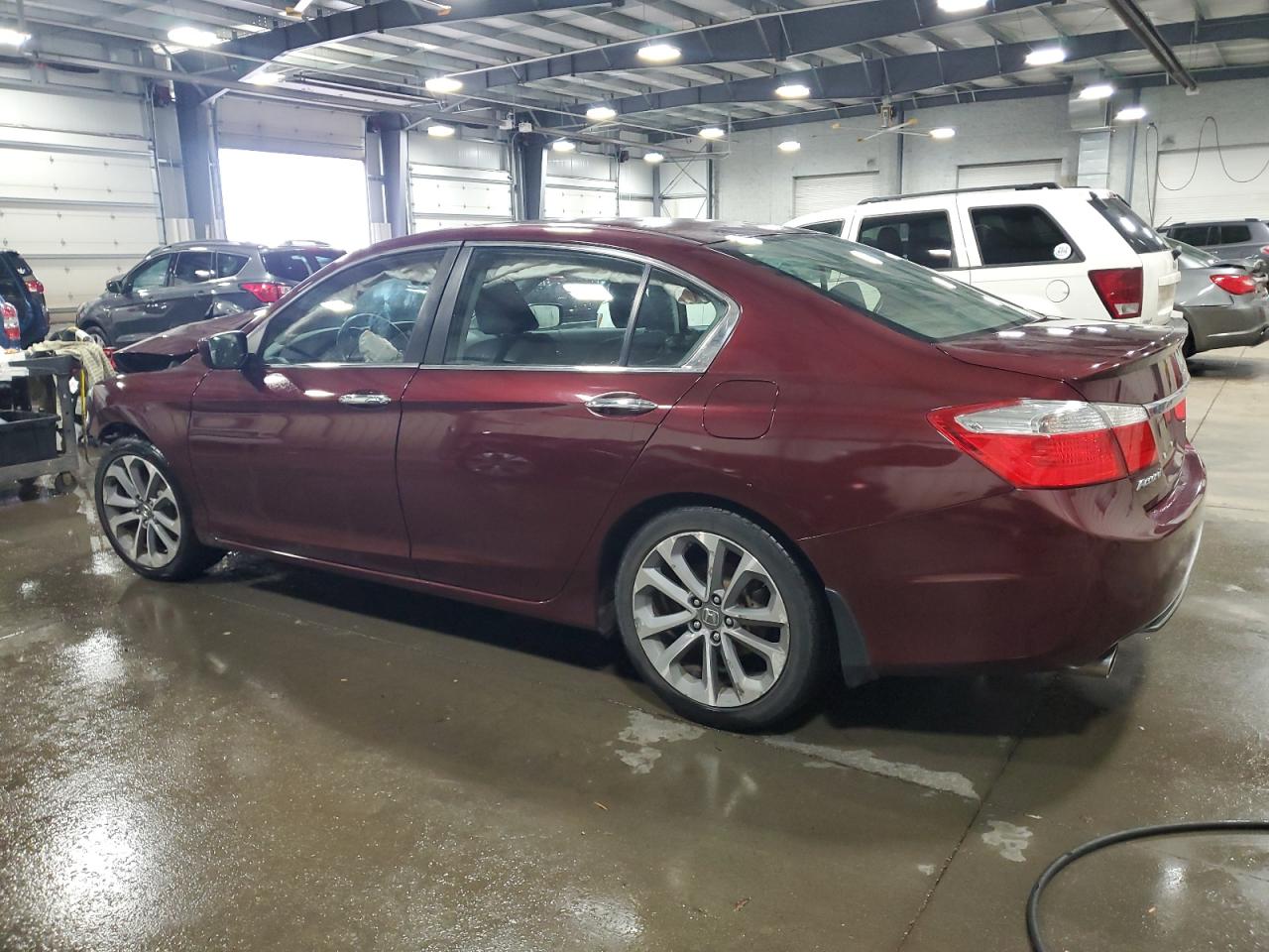 2014 Honda Accord Sport Burgundy vin: 1HGCR2F58EA011381