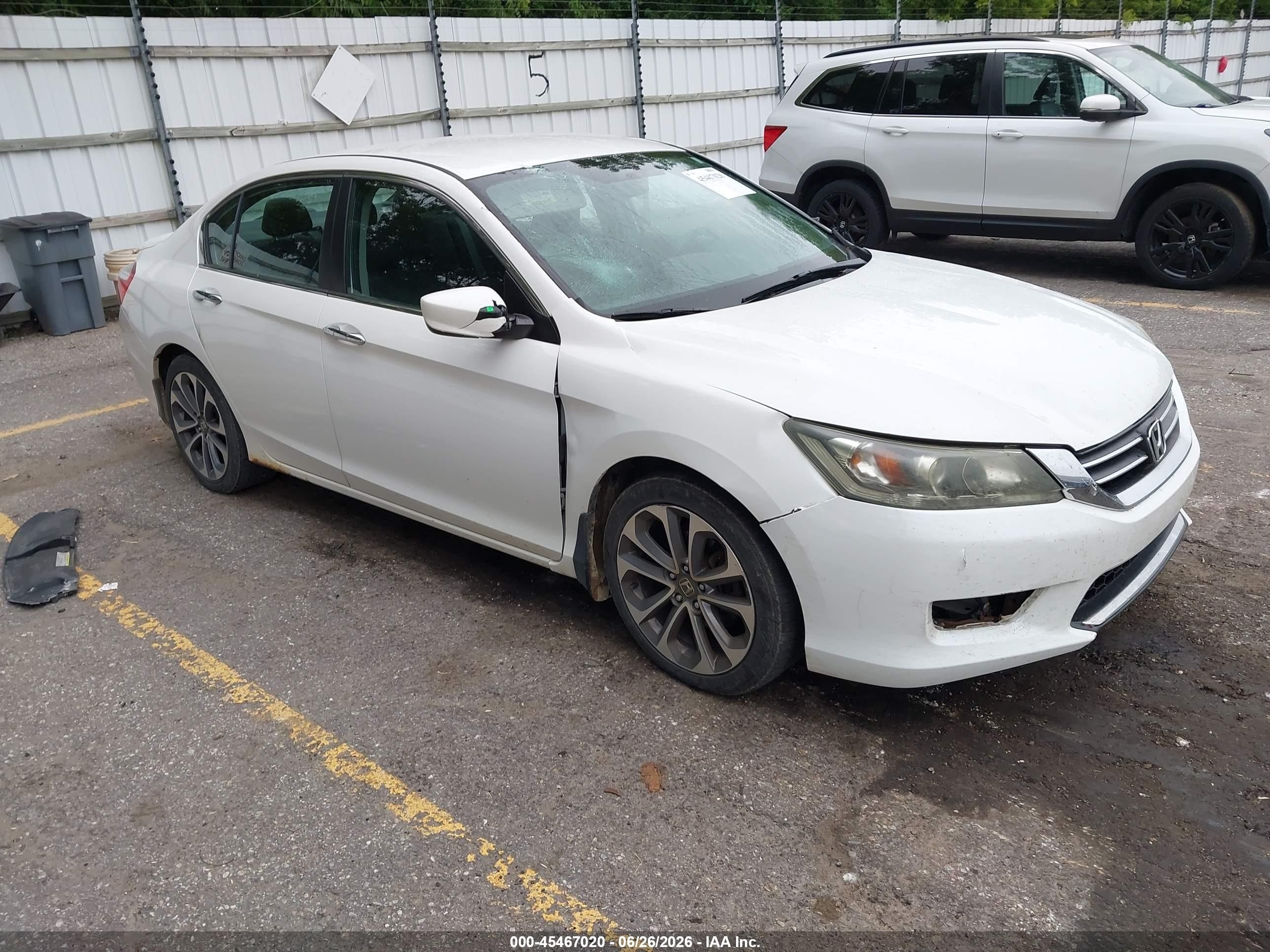 2014 Honda Accord Sport Белый vin: 1HGCR2F58EA067093