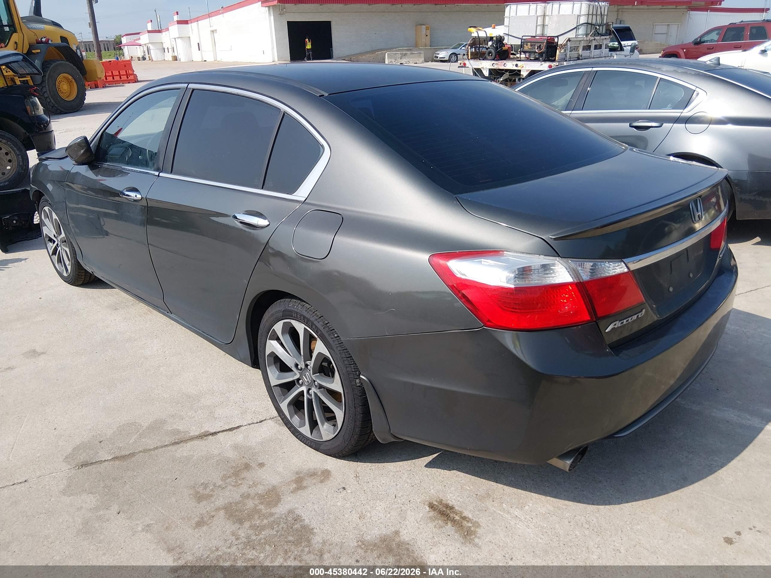 2014 Honda Accord Sport Gray vin: 1HGCR2F58EA087215