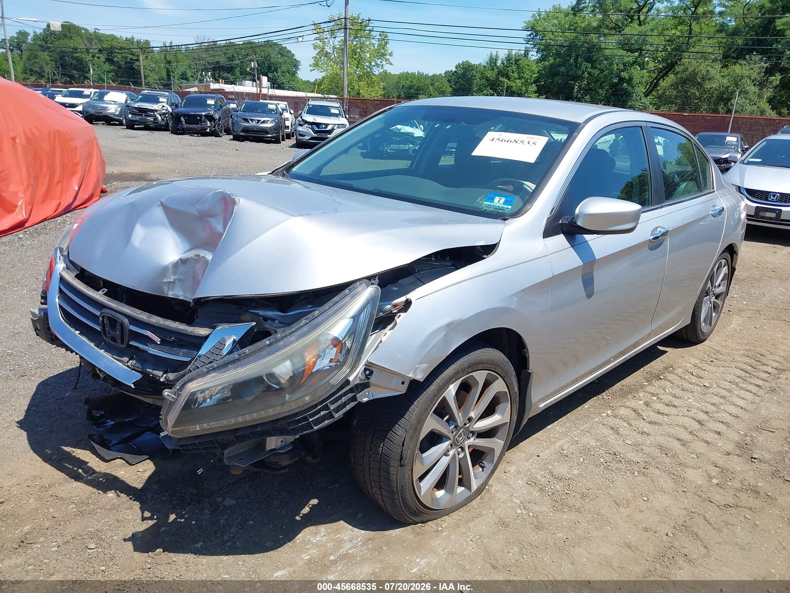 2014 Honda Accord Sport Silver vin: 1HGCR2F58EA090096