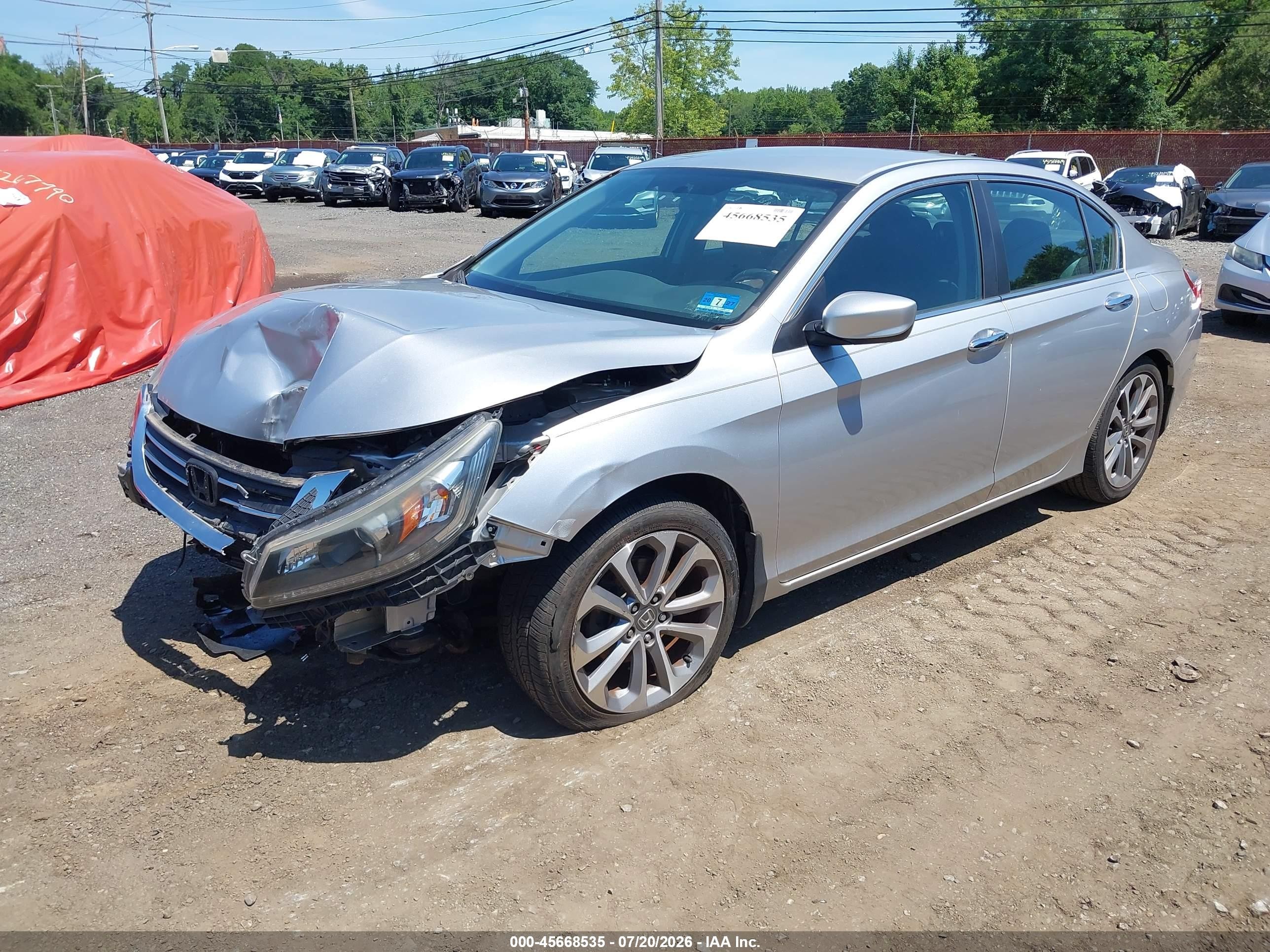 2014 Honda Accord Sport Silver vin: 1HGCR2F58EA090096