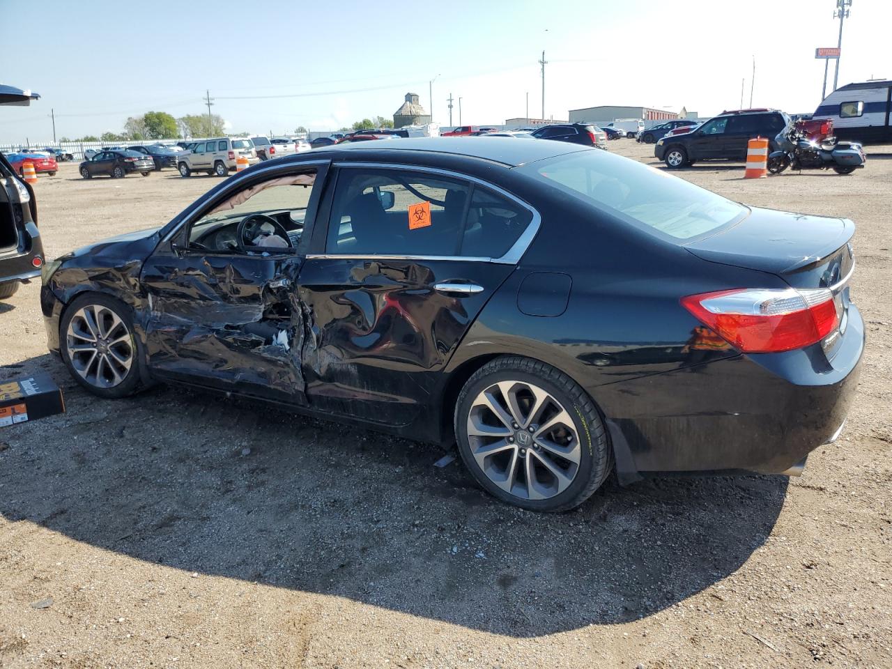 2014 Honda Accord Sport Черный vin: 1HGCR2F58EA100738