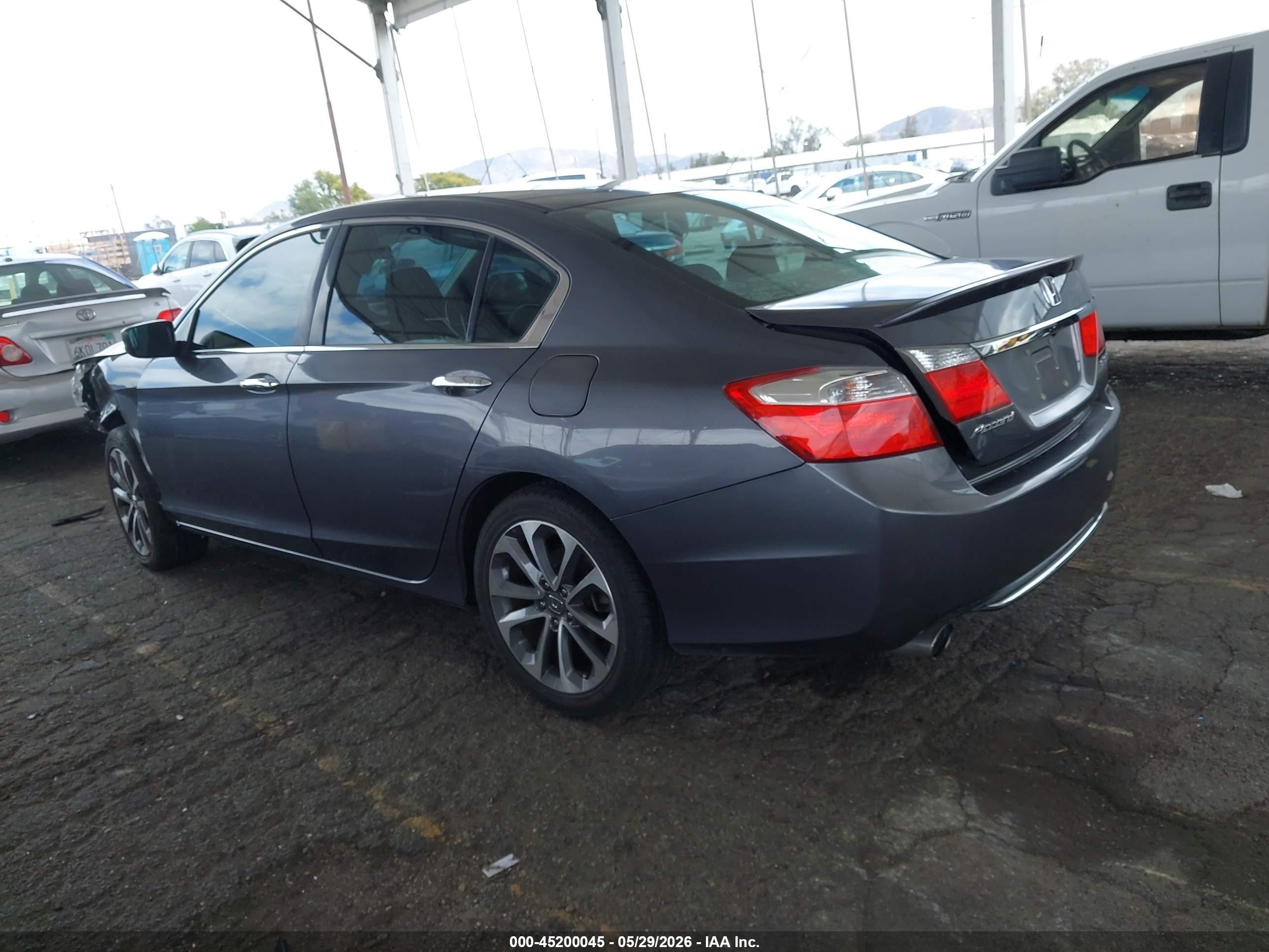 2014 Honda Accord Sport Gray vin: 1HGCR2F58EA128152