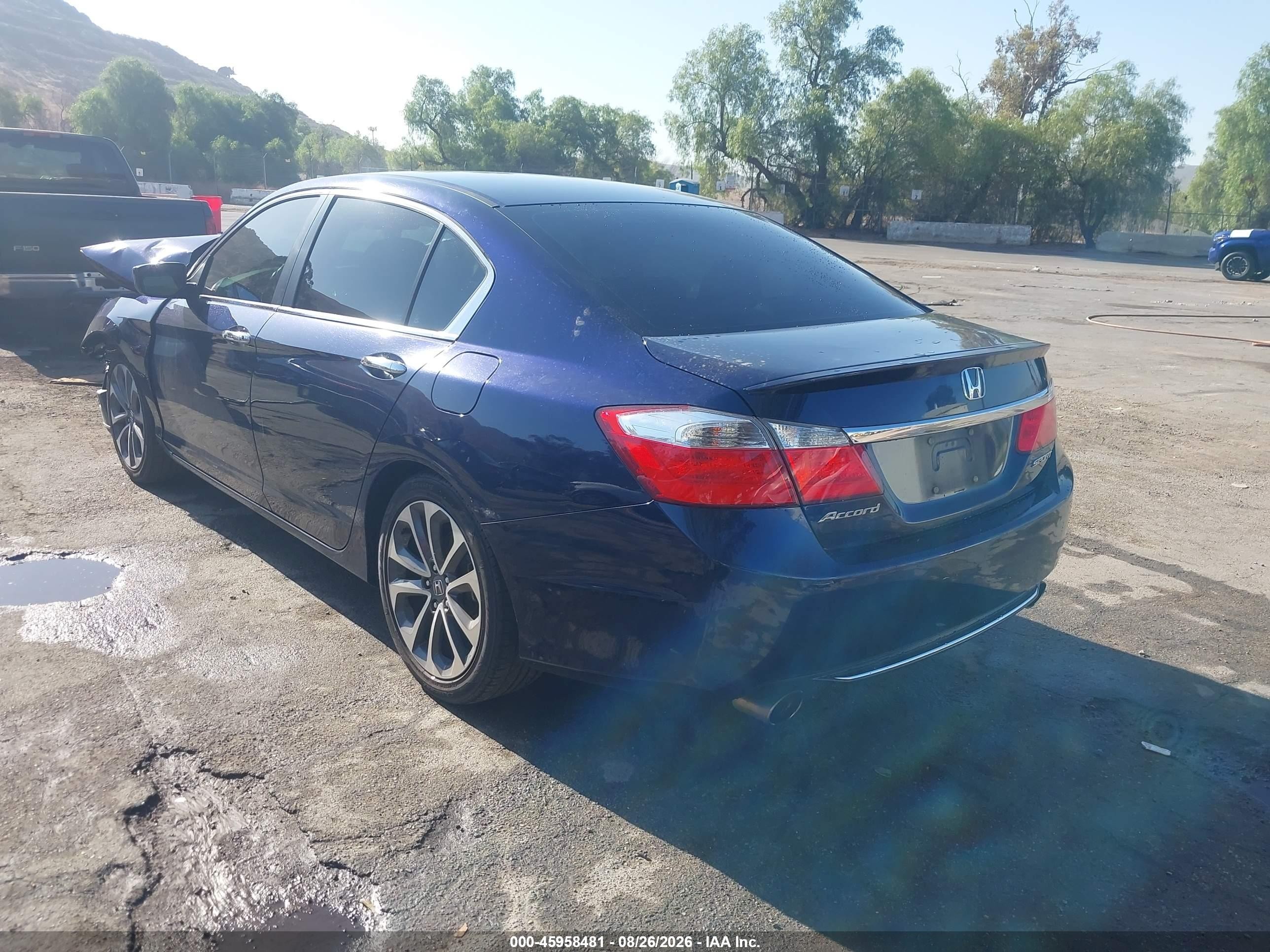 2014 Honda Accord Sport Blue vin: 1HGCR2F58EA131679