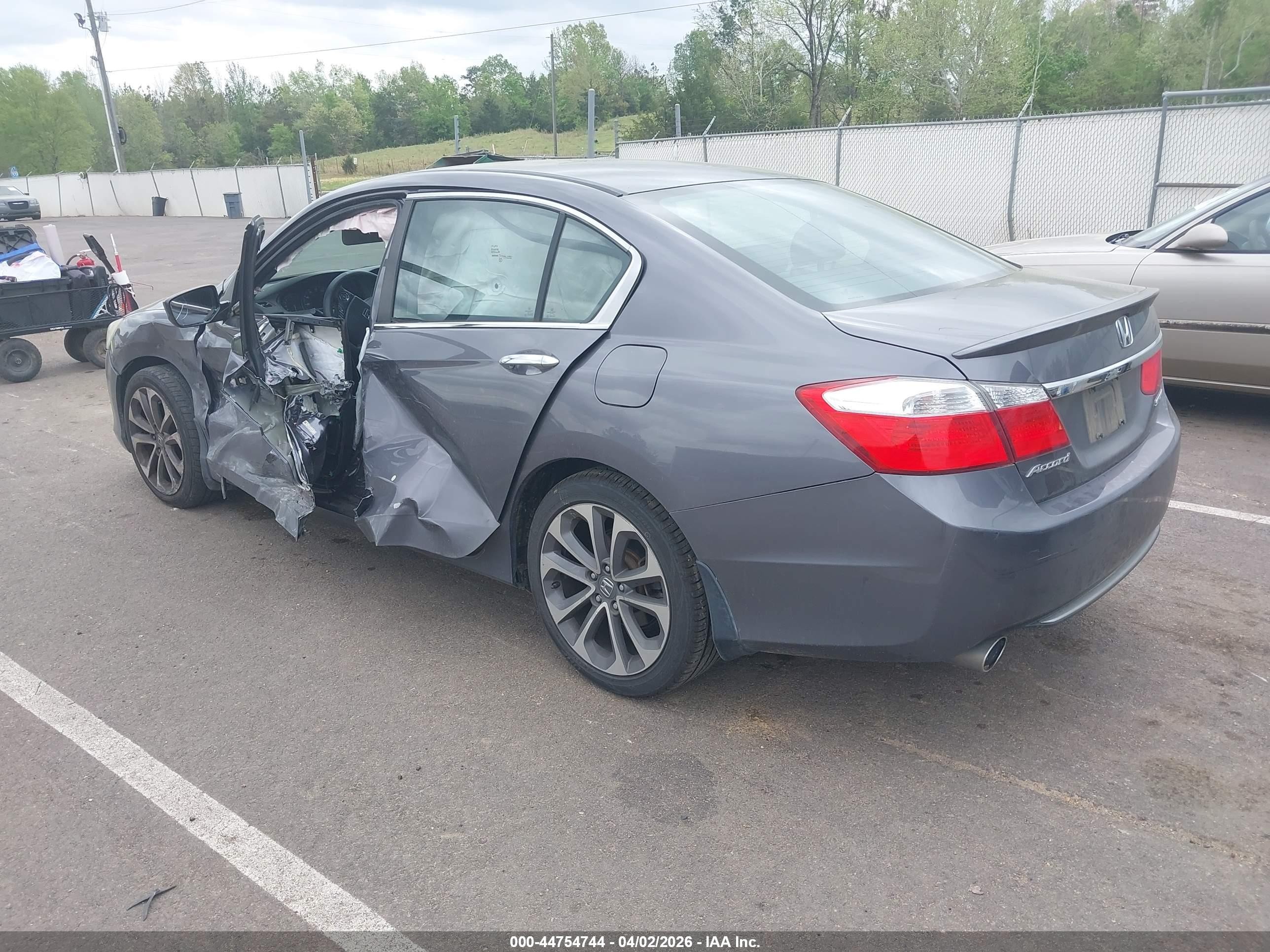 2014 Honda Accord Sport Gray vin: 1HGCR2F58EA135716