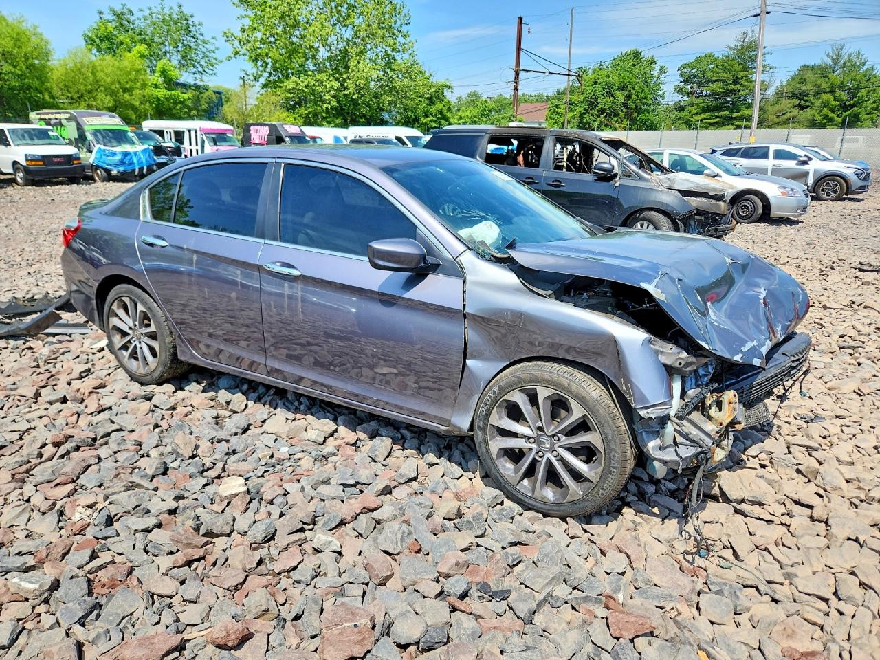 2014 Honda Accord Sport Gray vin: 1HGCR2F58EA152225
