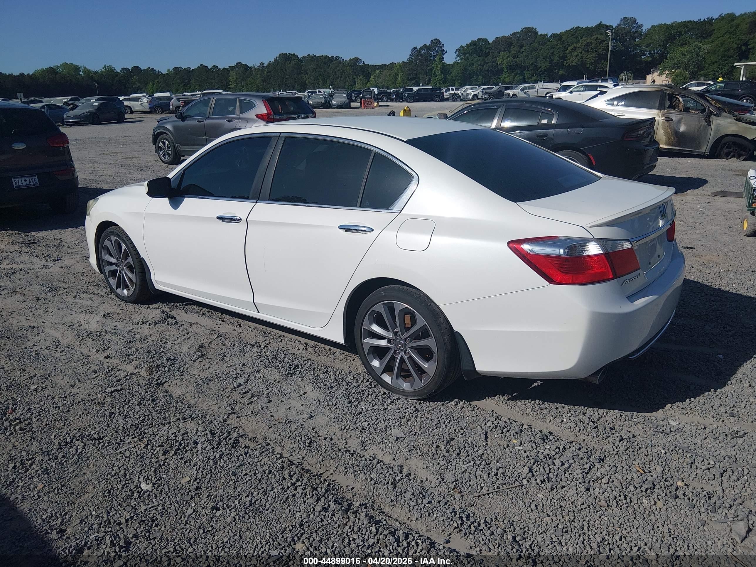 2014 Honda Accord Sport White vin: 1HGCR2F58EA174810