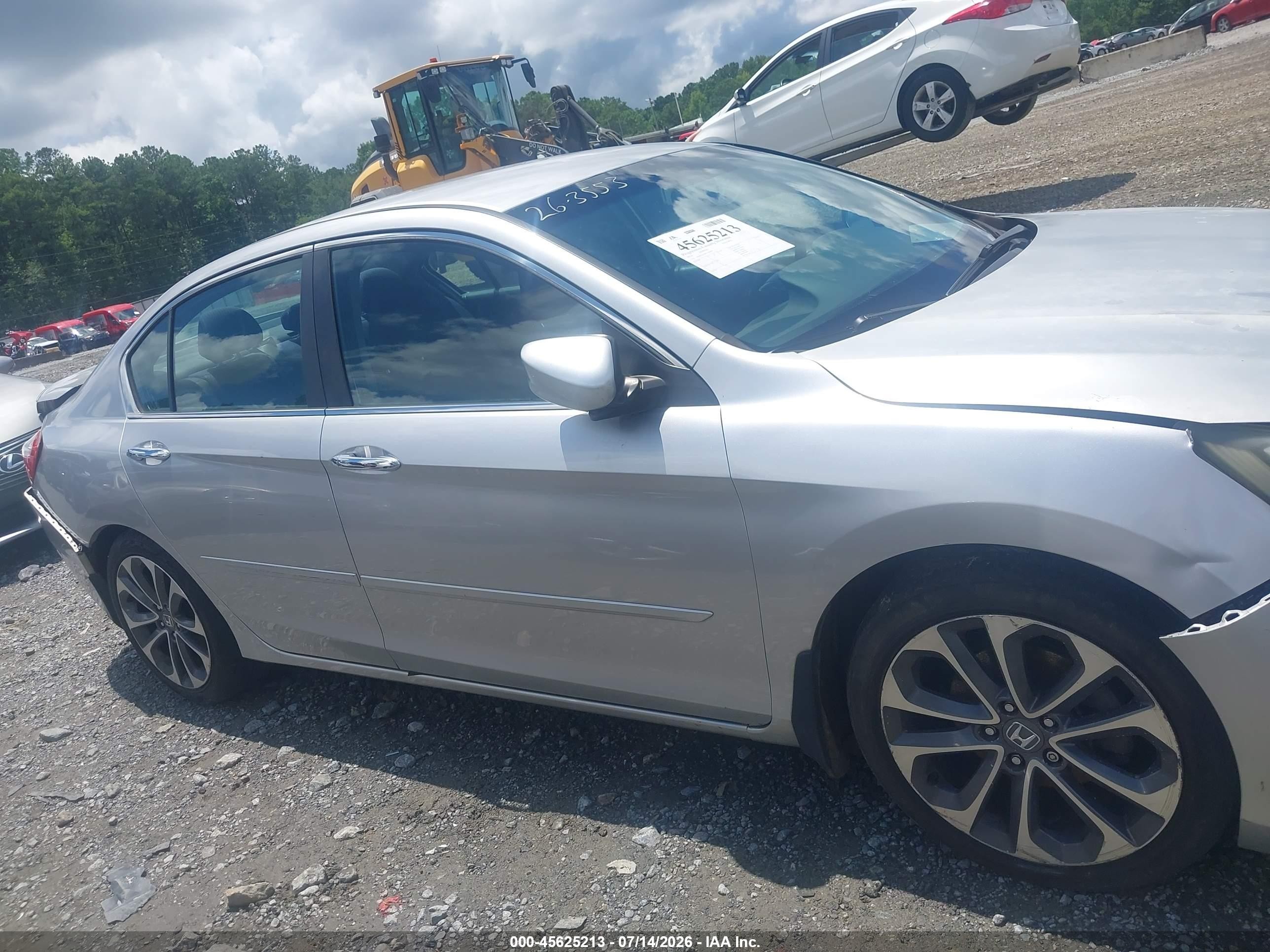 2014 Honda Accord Sport Silver vin: 1HGCR2F58EA268007