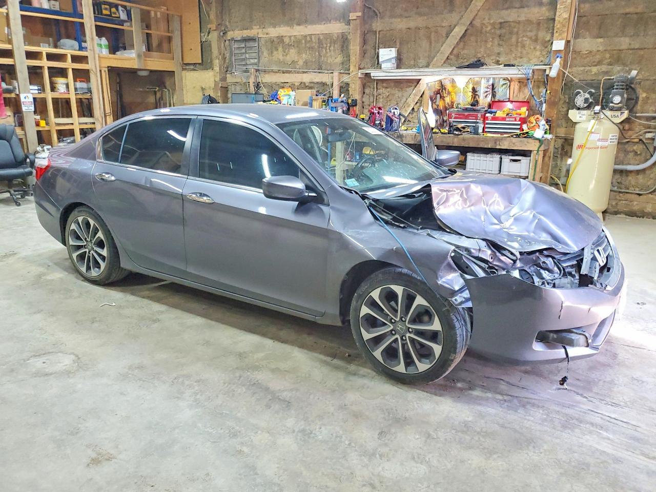 2014 Honda Accord Sport Gray vin: 1HGCR2F58EA268041