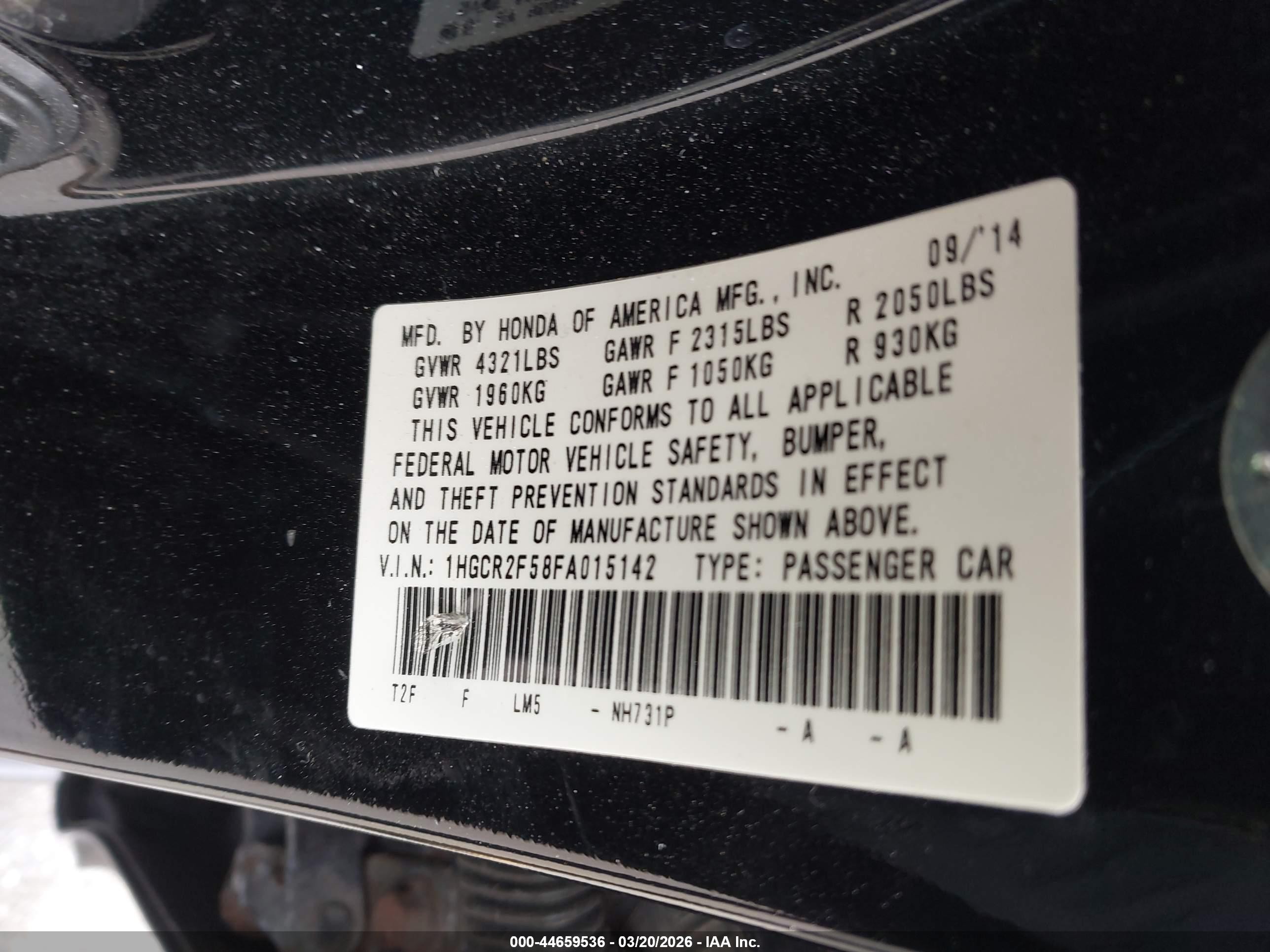 2015 Honda Accord Sport Black vin: 1HGCR2F58FA015142