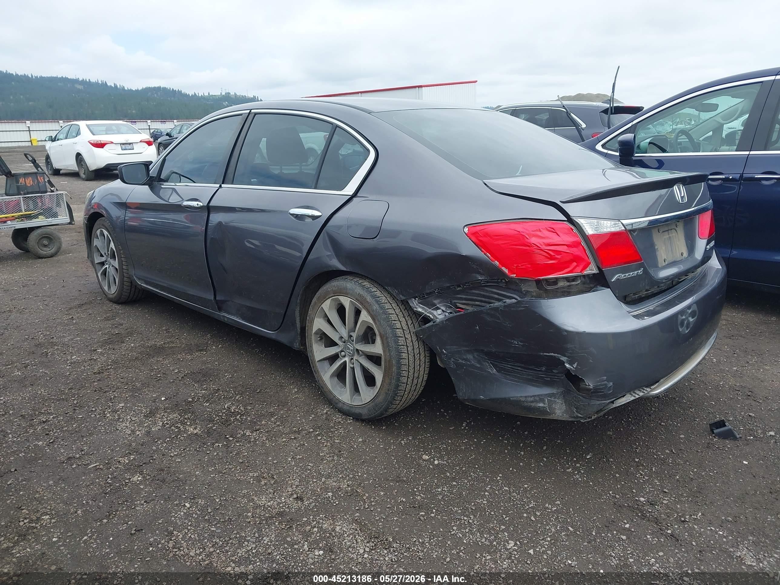 2015 Honda Accord Sport Gray vin: 1HGCR2F58FA050828