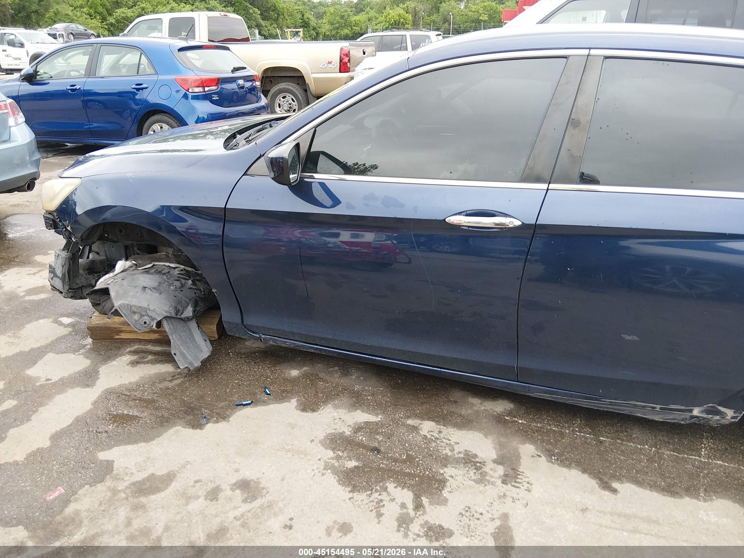 2015 Honda Accord Sport Blue vin: 1HGCR2F58FA085465