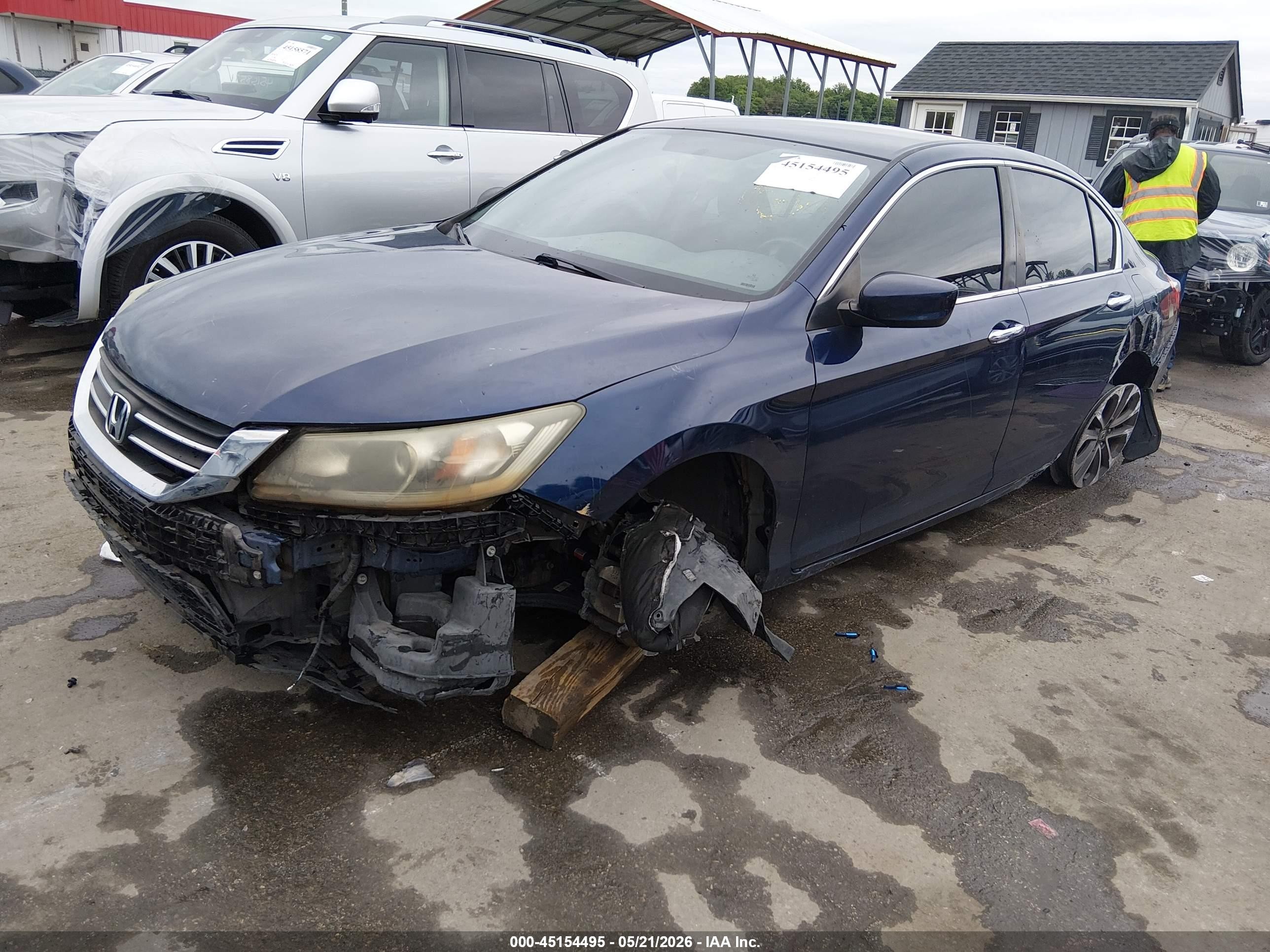 2015 Honda Accord Sport Blue vin: 1HGCR2F58FA085465