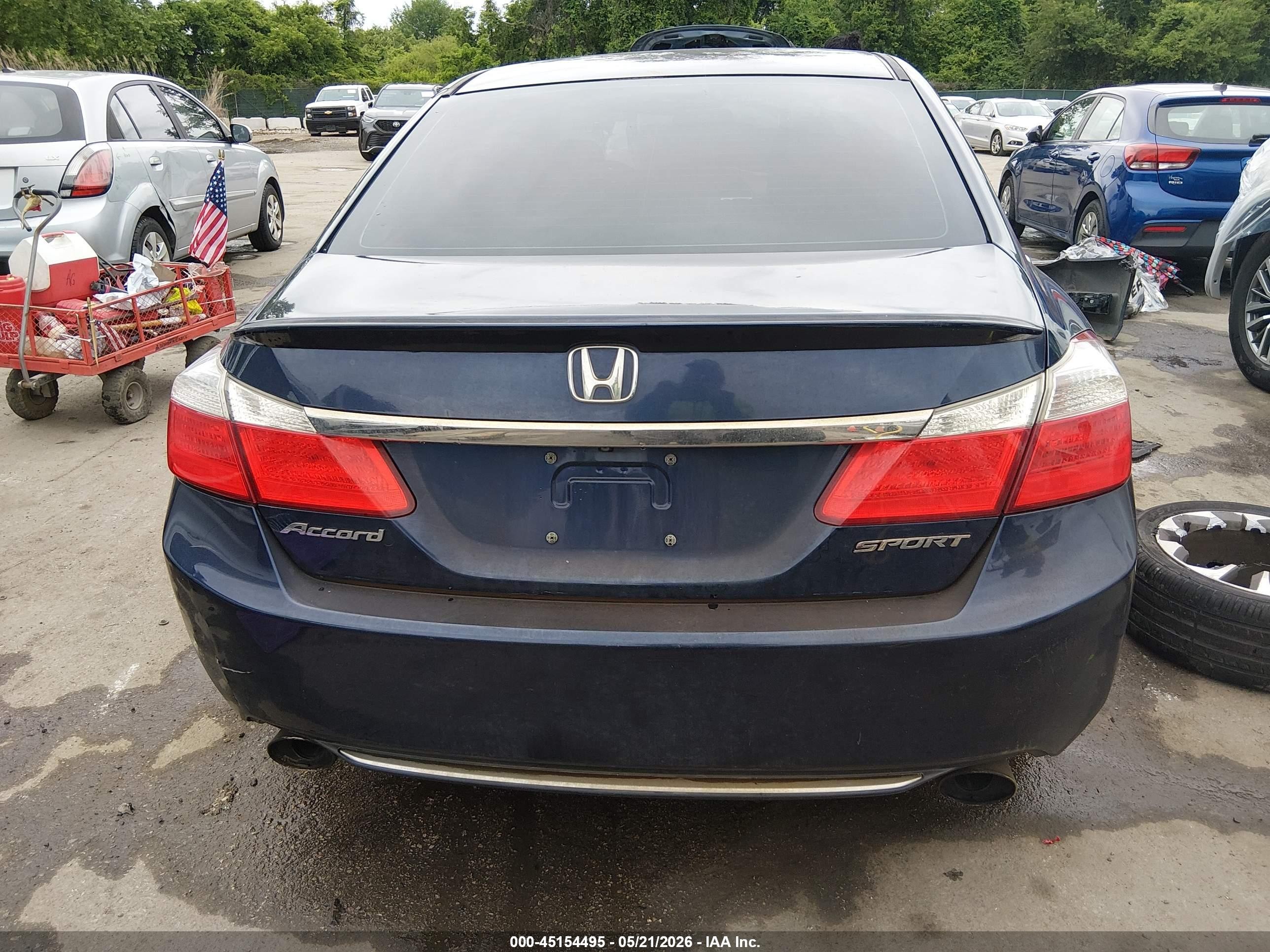 2015 Honda Accord Sport Blue vin: 1HGCR2F58FA085465