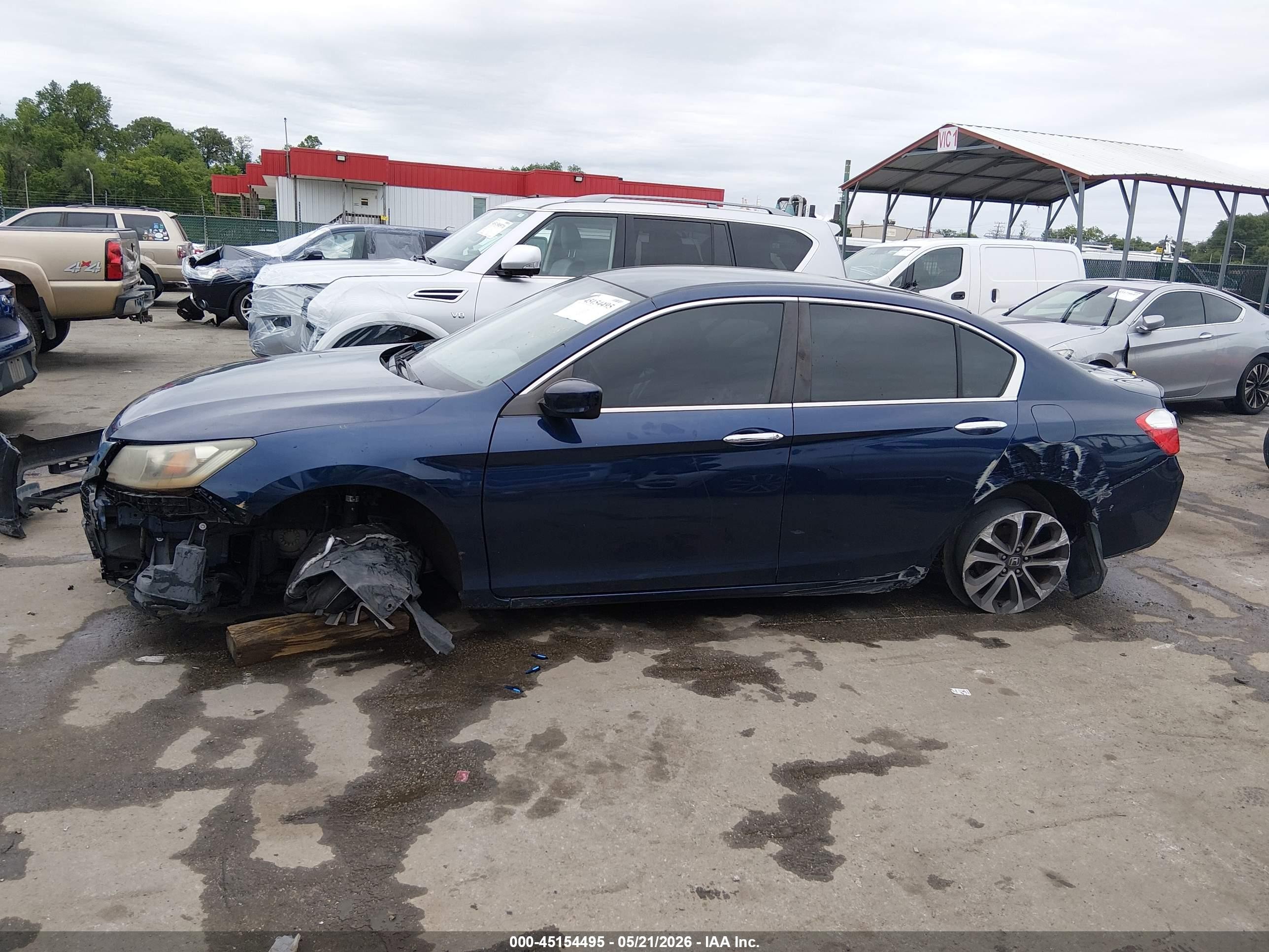 2015 Honda Accord Sport Blue vin: 1HGCR2F58FA085465