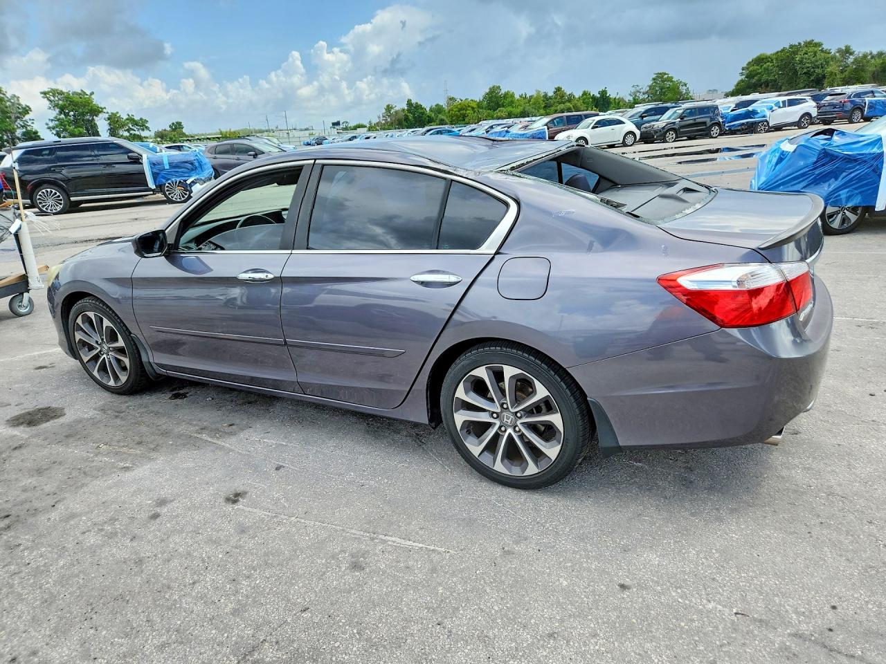 2015 Honda Accord Sport Gray vin: 1HGCR2F58FA087152