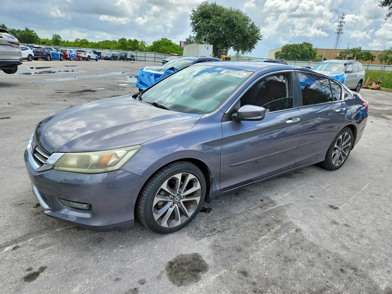 2015 Honda Accord Sport Gray vin: 1HGCR2F58FA087152