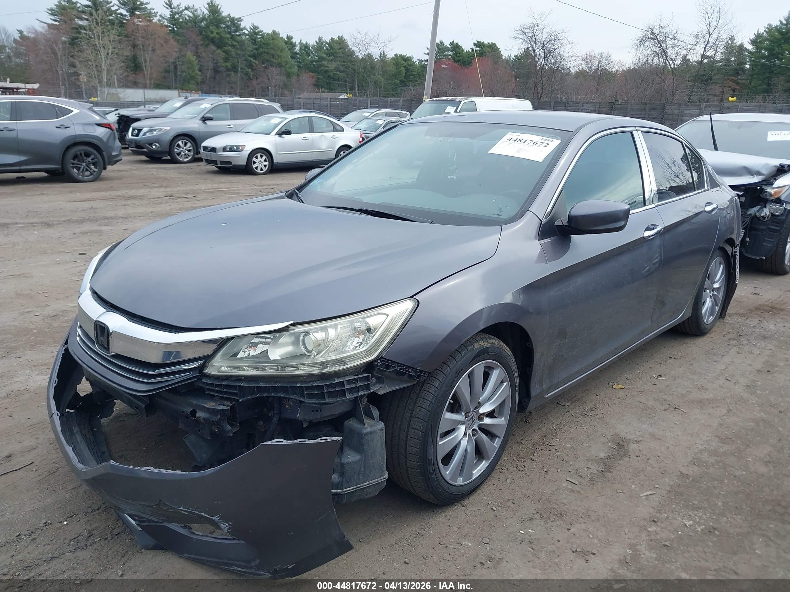 2015 Honda Accord Sport Gray vin: 1HGCR2F58FA125236