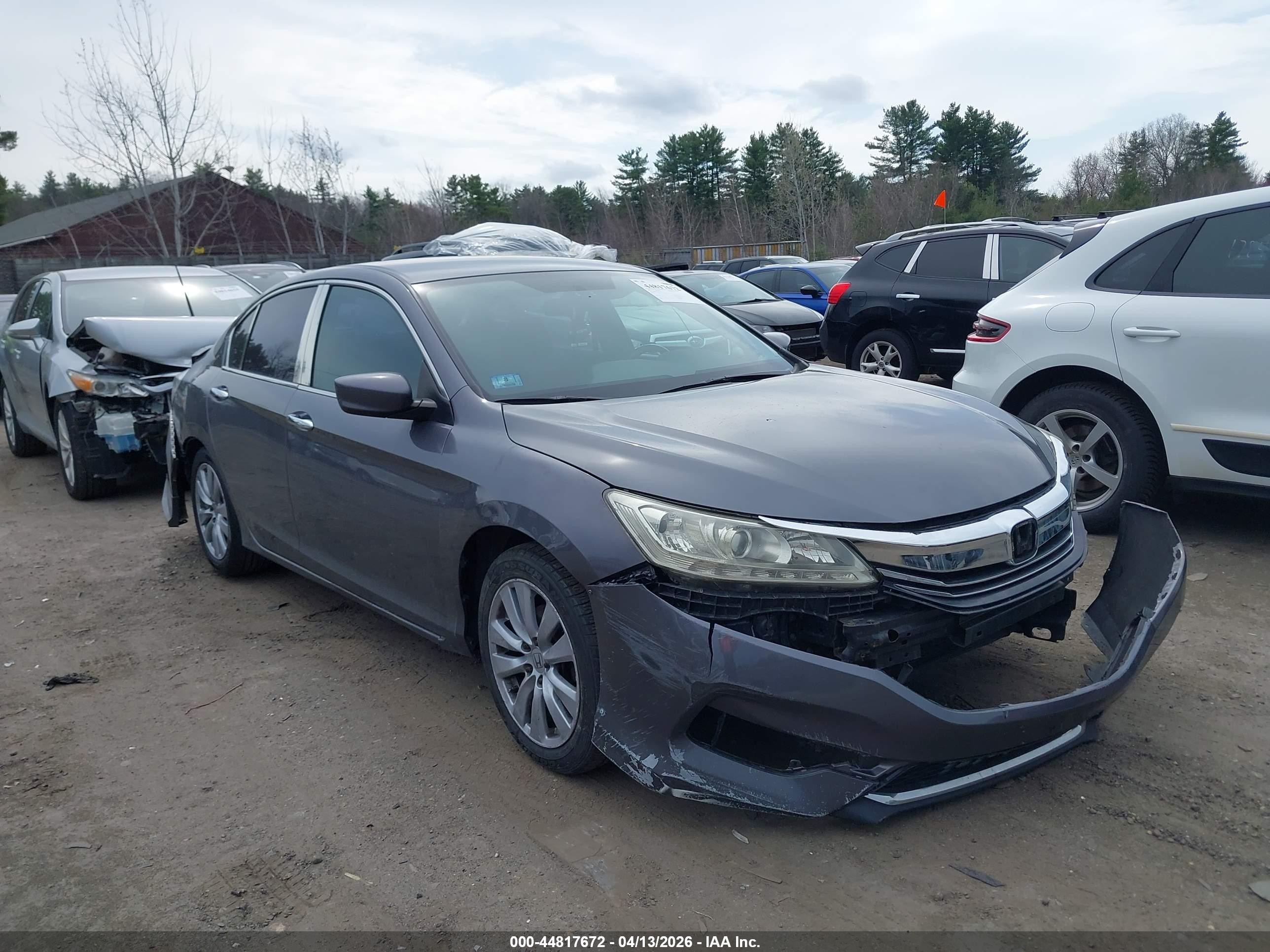 2015 Honda Accord Sport Gray vin: 1HGCR2F58FA125236