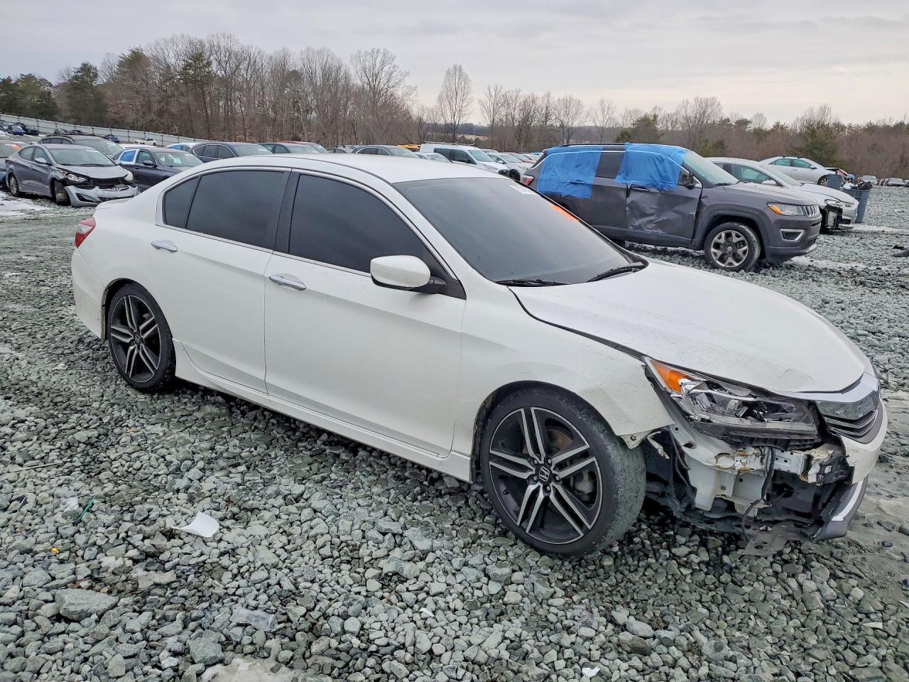 2016 Honda Accord Sport White vin: 1HGCR2F58GA023470