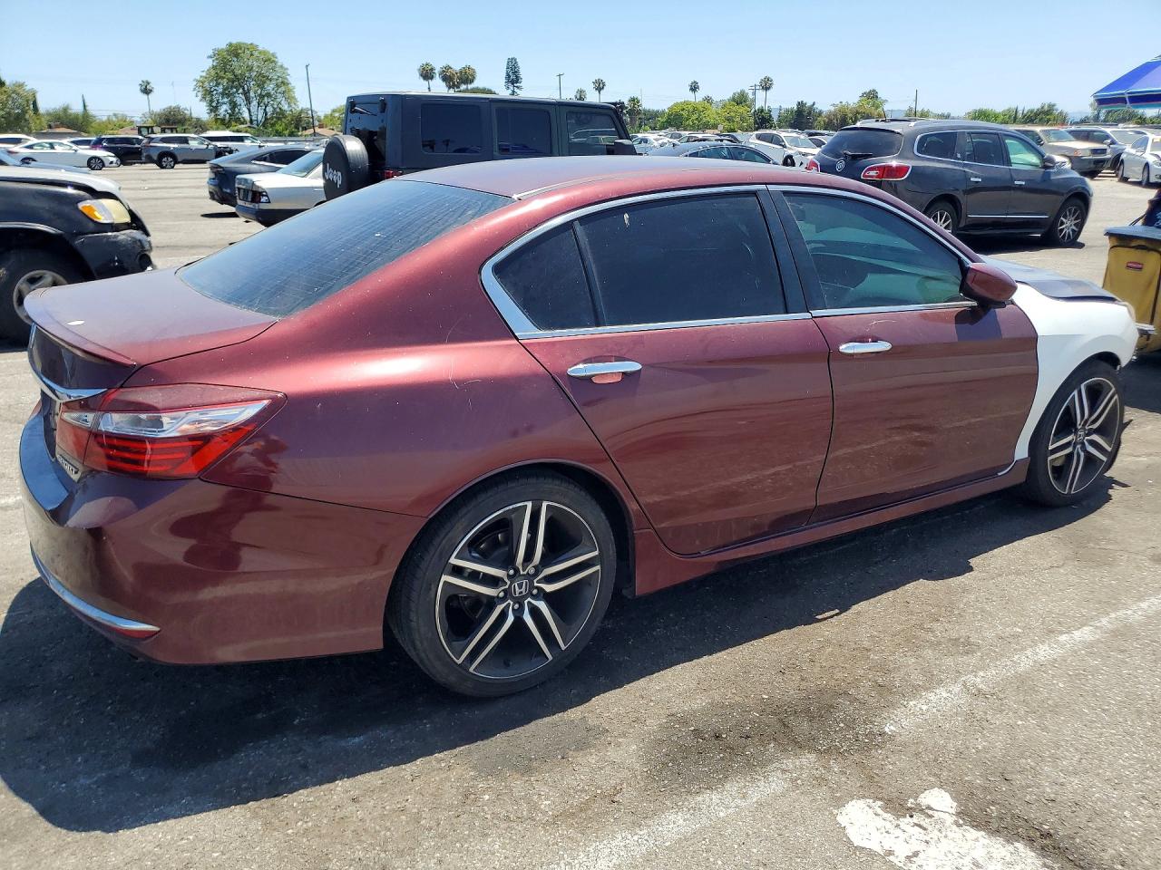 2017 Honda Accord Sport Бордовый vin: 1HGCR2F58HA281795