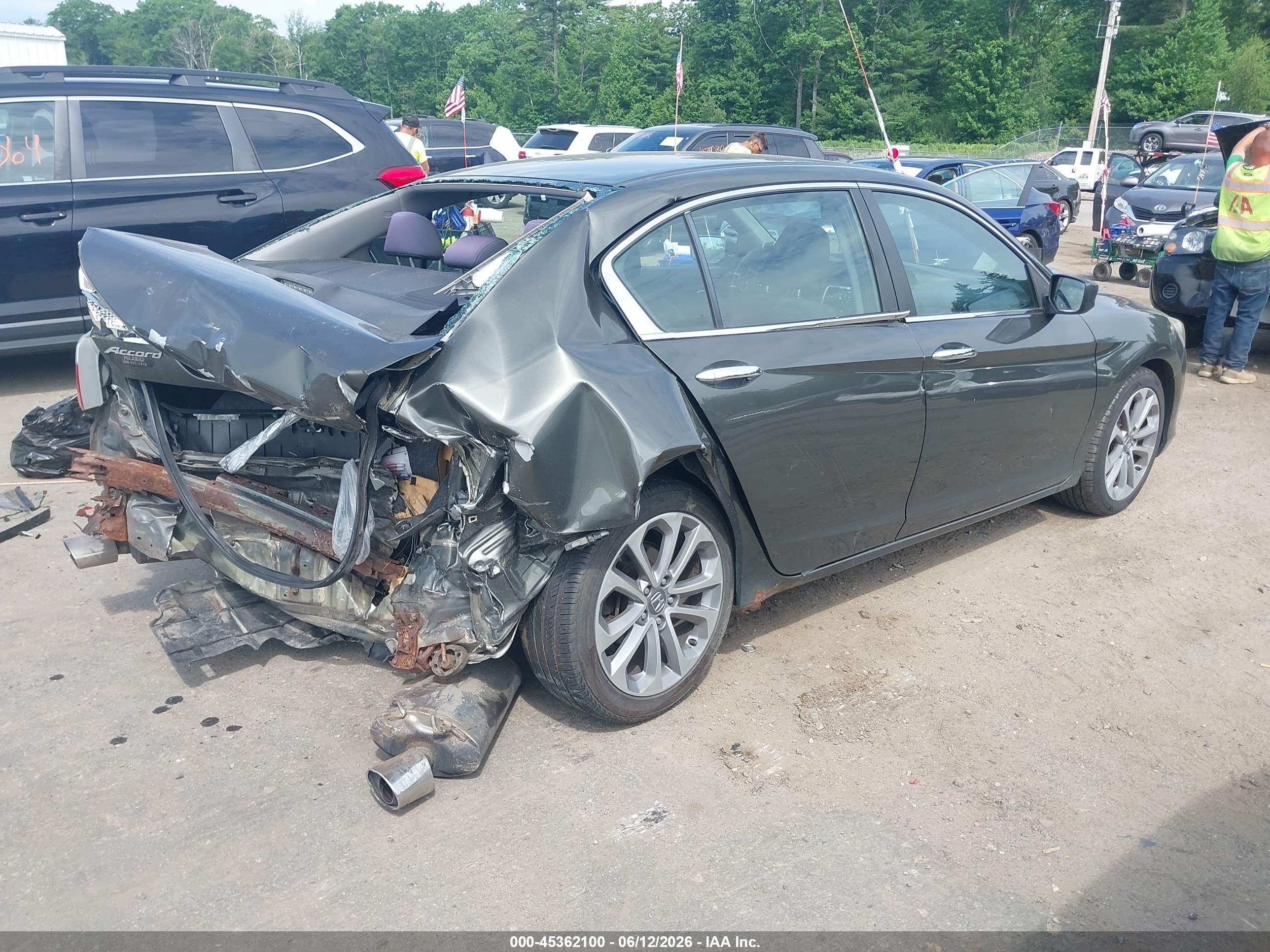 2013 Honda Accord Sport Silver vin: 1HGCR2F59DA038670