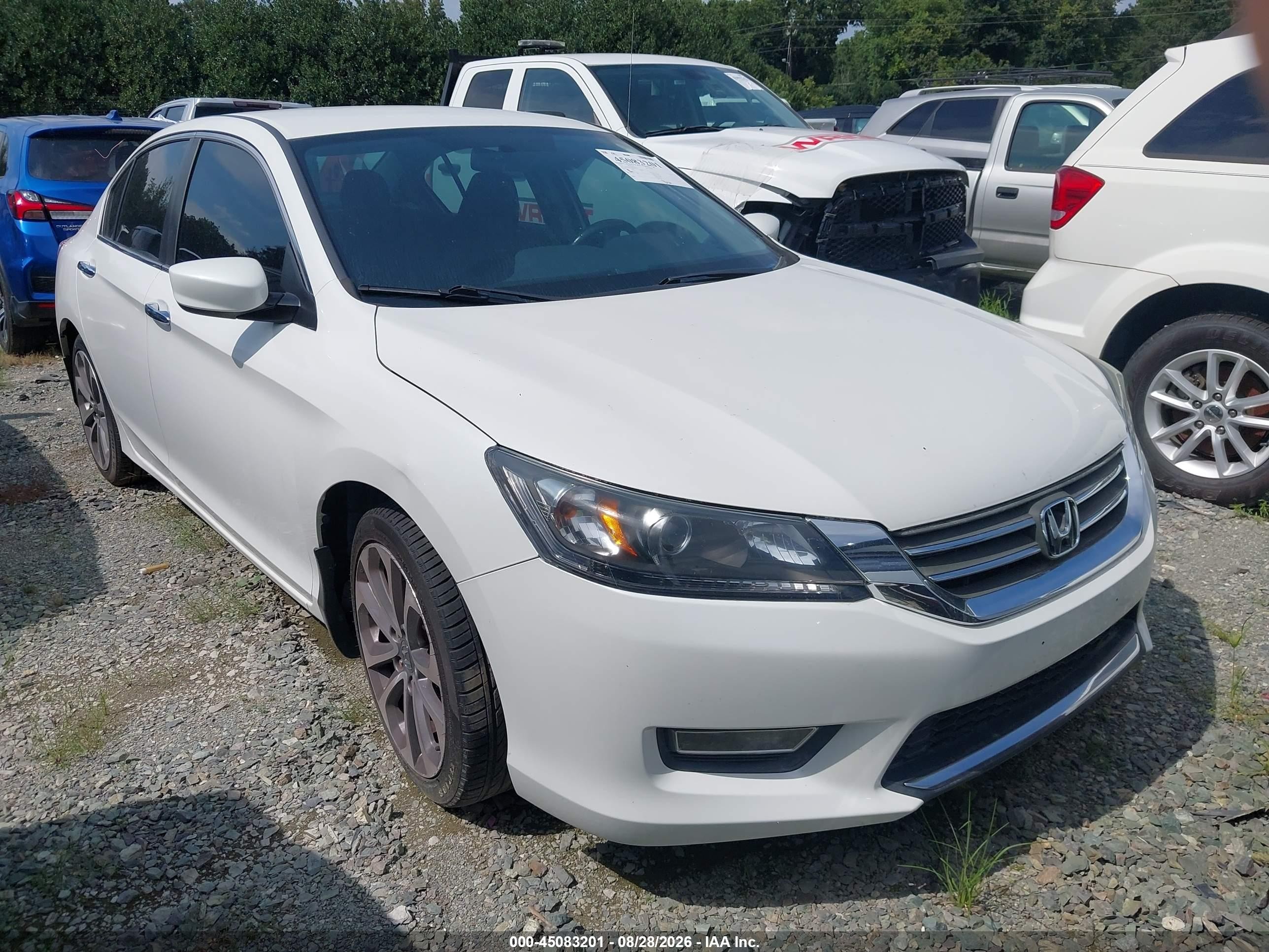 2013 Honda Accord Sport White vin: 1HGCR2F59DA040922