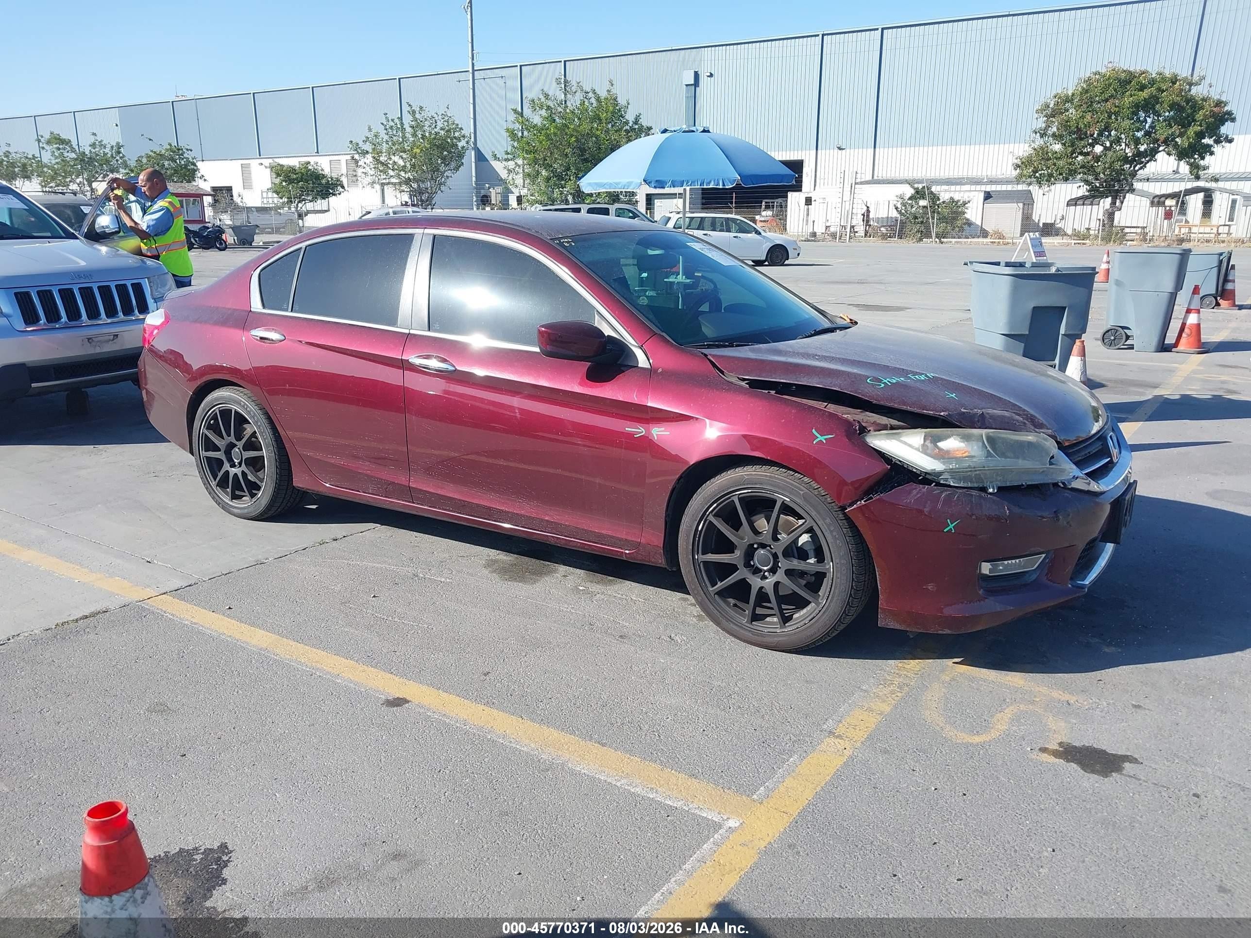 2013 Honda Accord Sport Красный vin: 1HGCR2F59DA097427