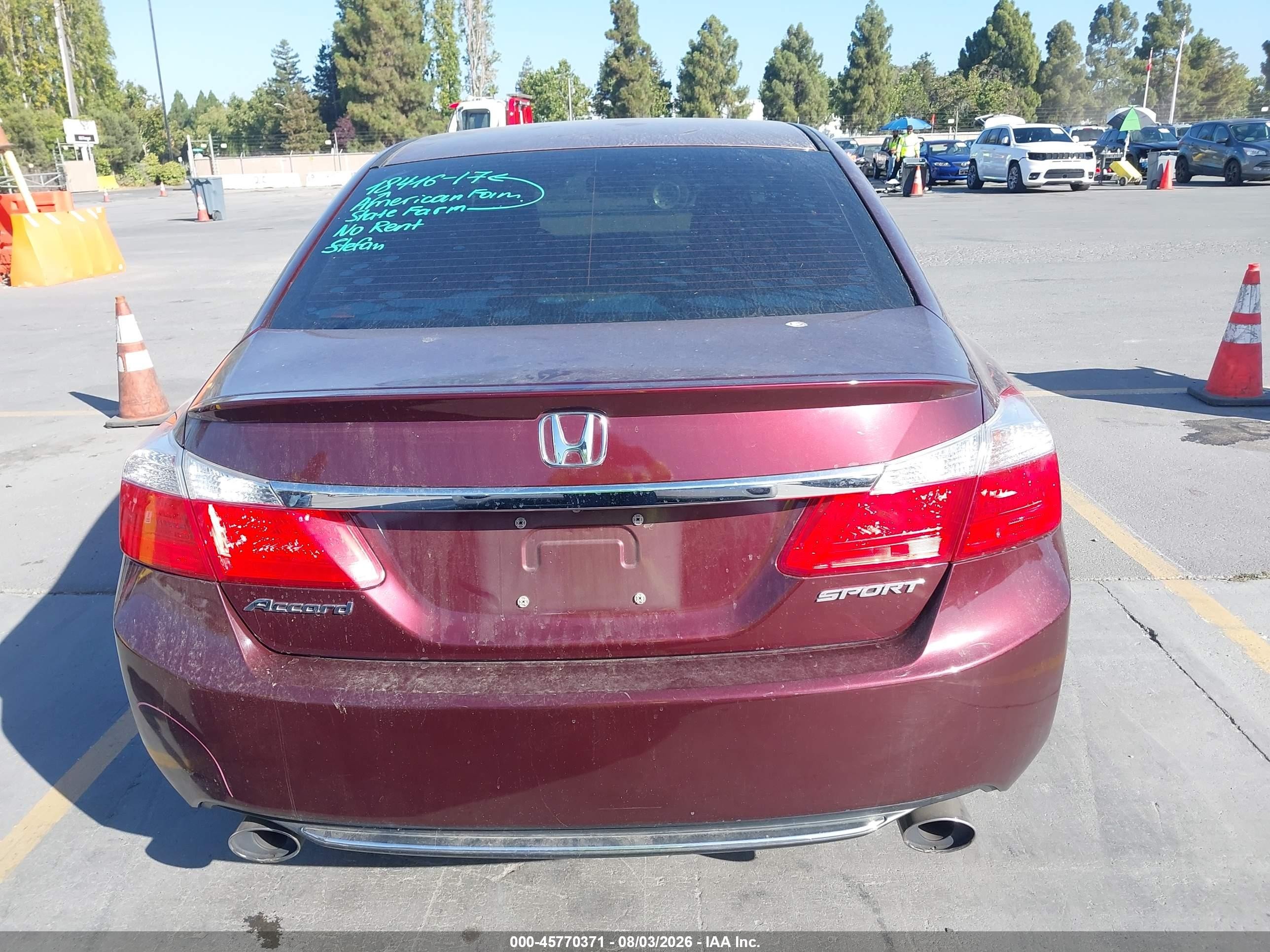 2013 Honda Accord Sport Red vin: 1HGCR2F59DA097427