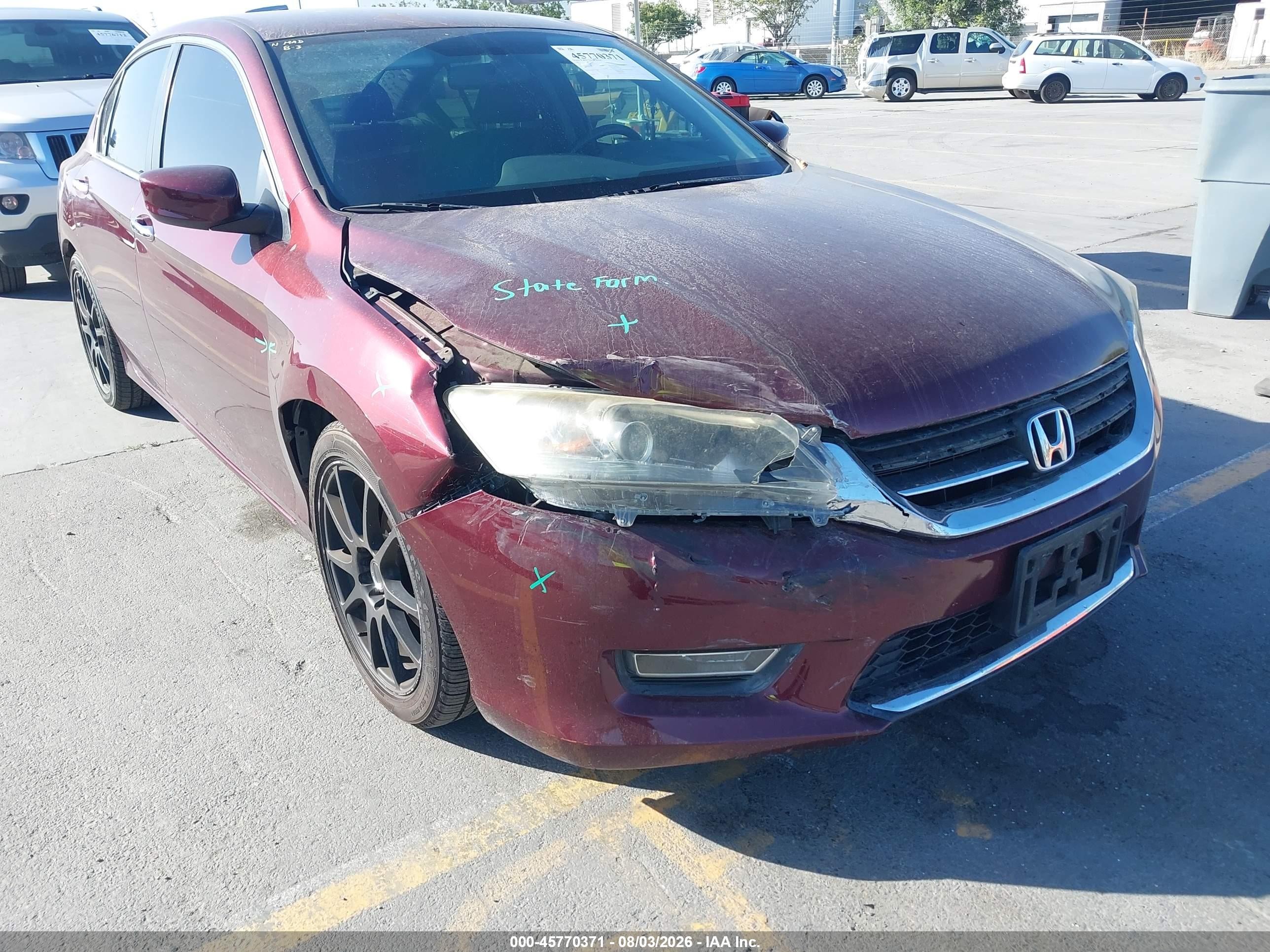 2013 Honda Accord Sport Red vin: 1HGCR2F59DA097427