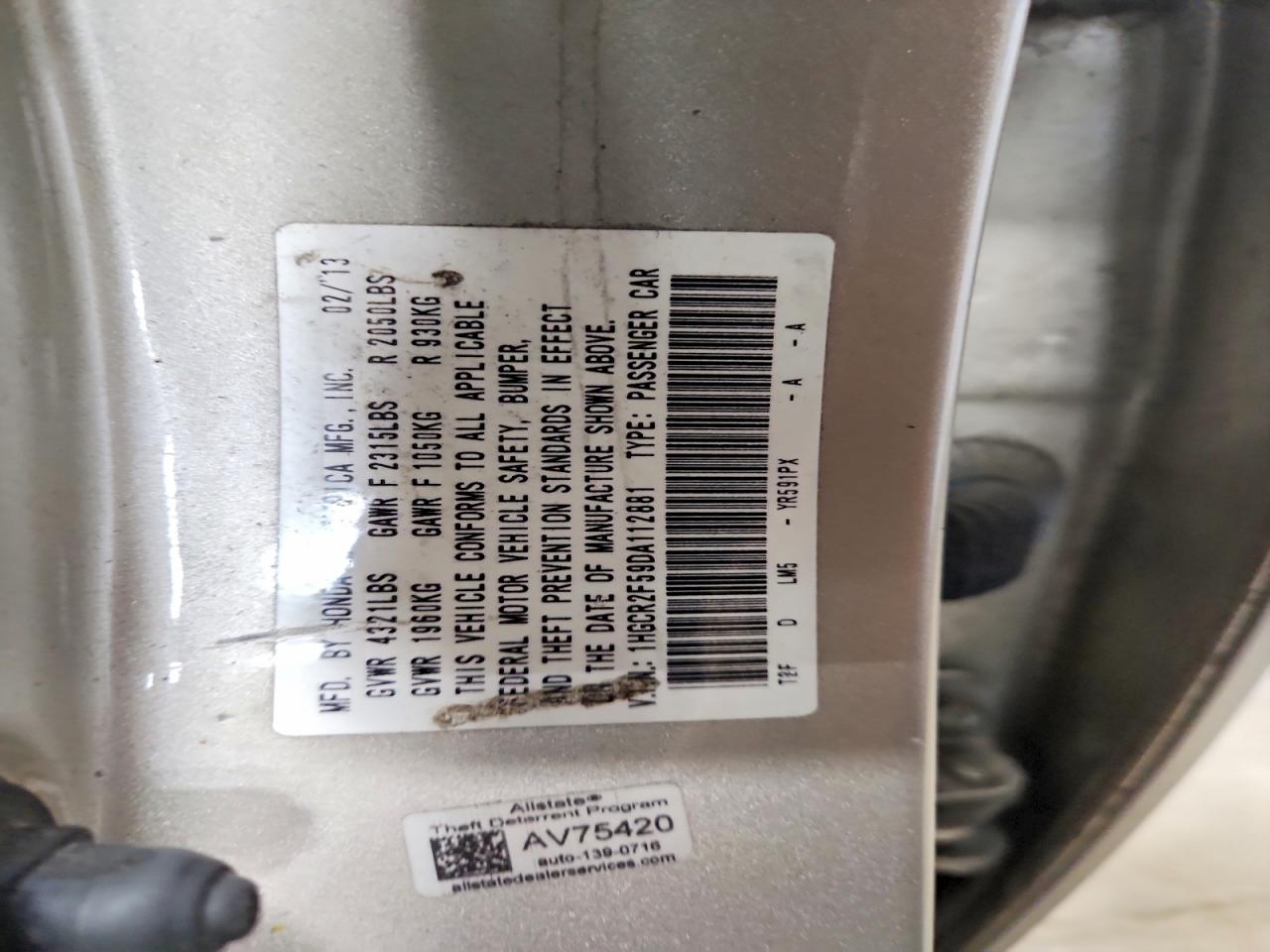 2013 Honda Accord Sport Gold vin: 1HGCR2F59DA112881
