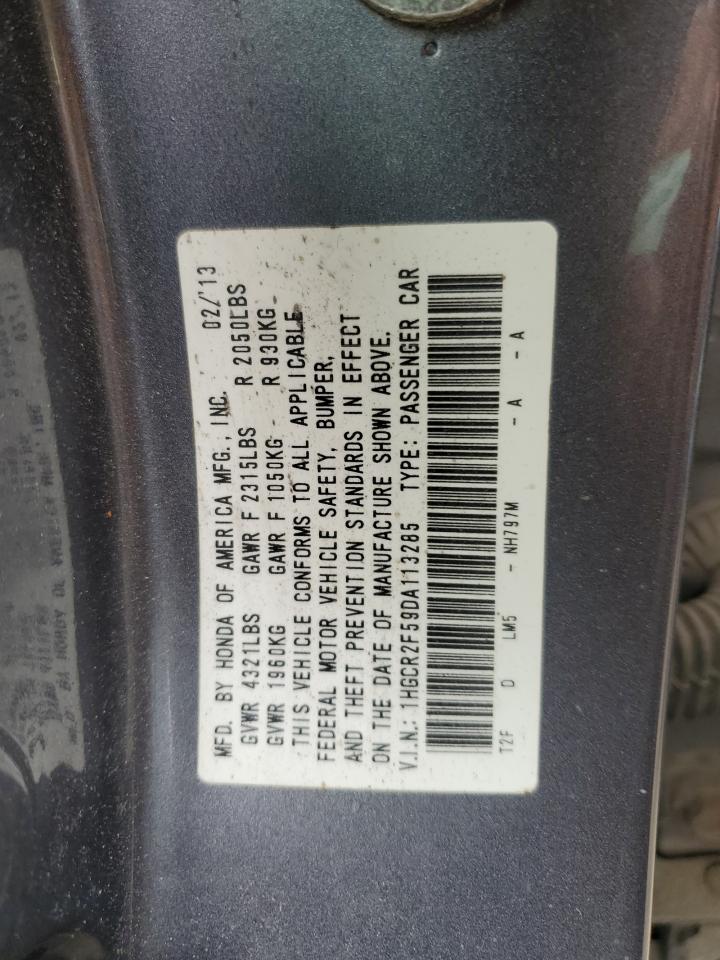 2013 Honda Accord Sport Gray vin: 1HGCR2F59DA113285