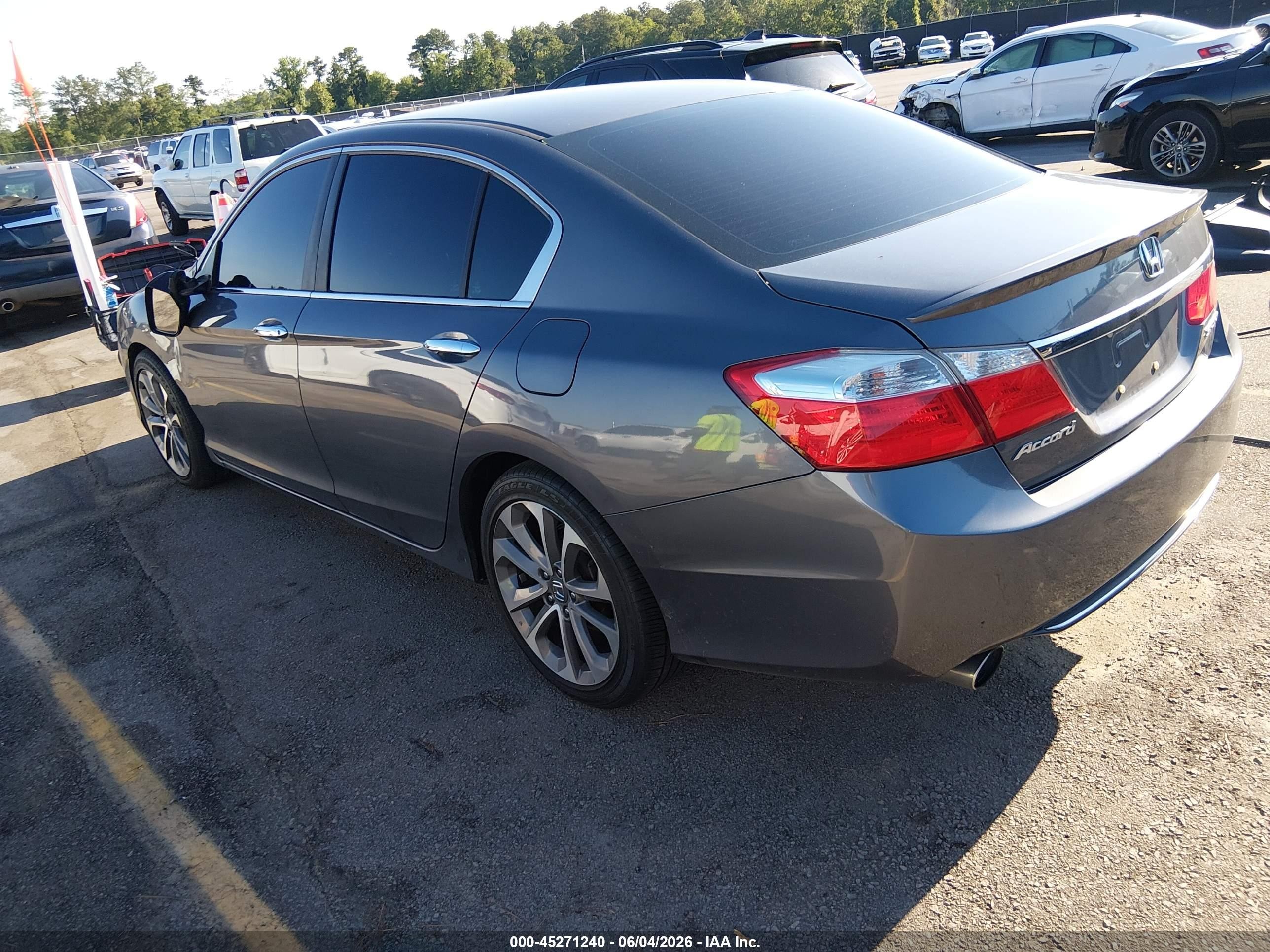 2013 Honda Accord Sport Серый vin: 1HGCR2F59DA146514