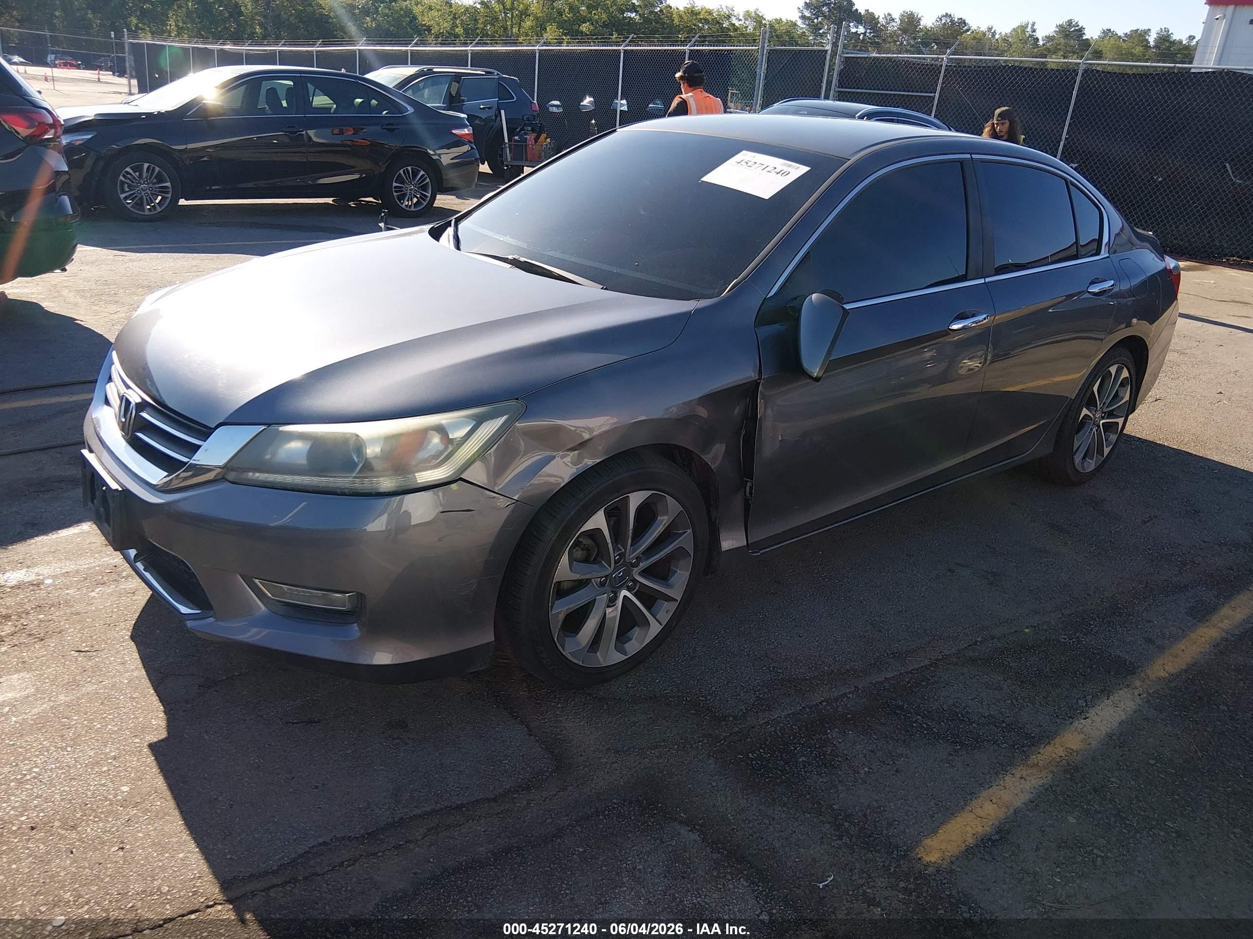 2013 Honda Accord Sport Серый vin: 1HGCR2F59DA146514